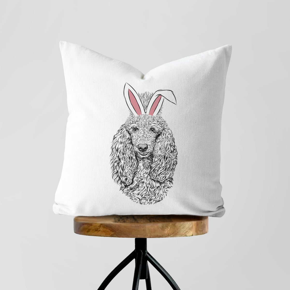 Kenna the Standard Poodle - Throw Pillow Cover