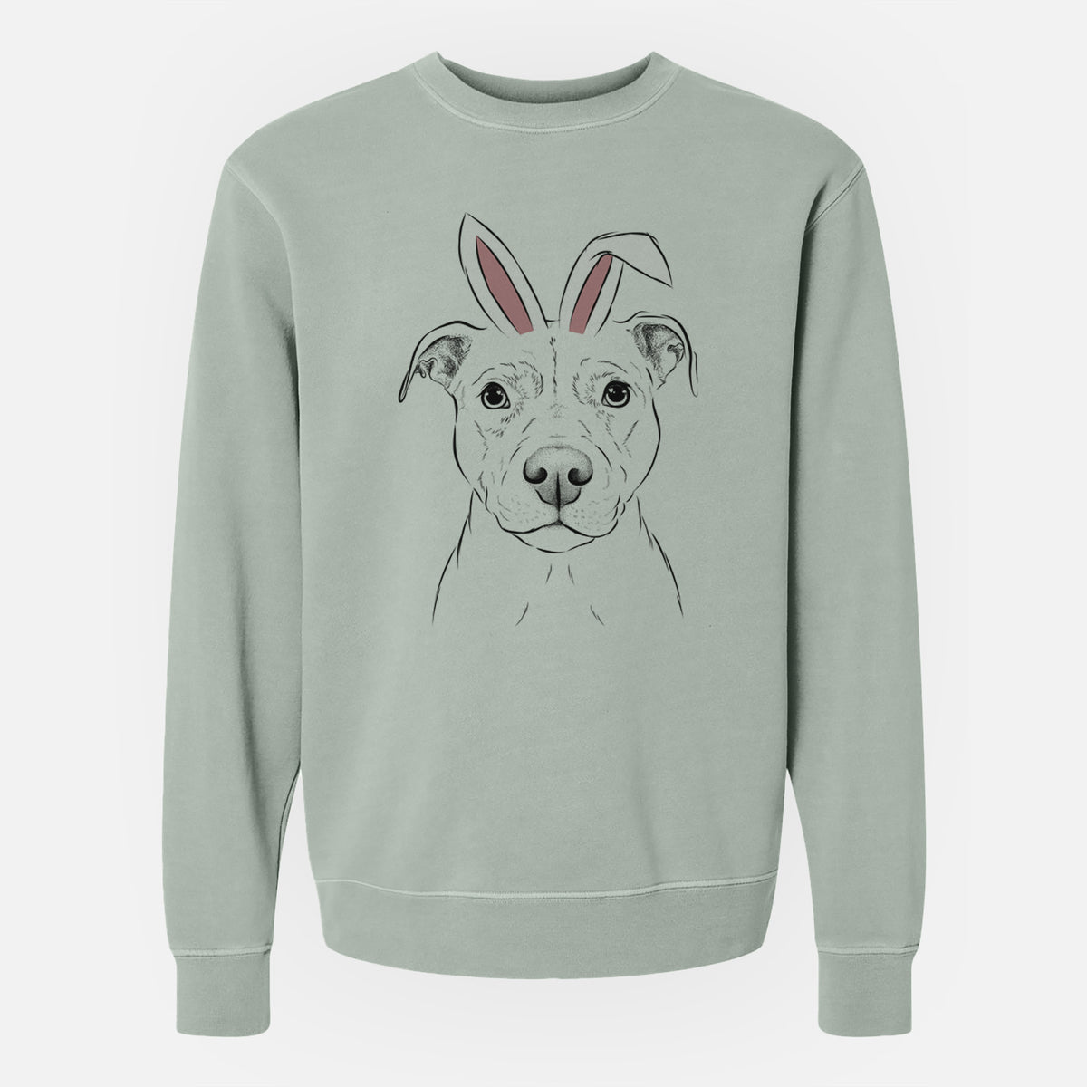 Easter Khaleesi the Pitbull - Unisex Pigment Dyed Crew Sweatshirt