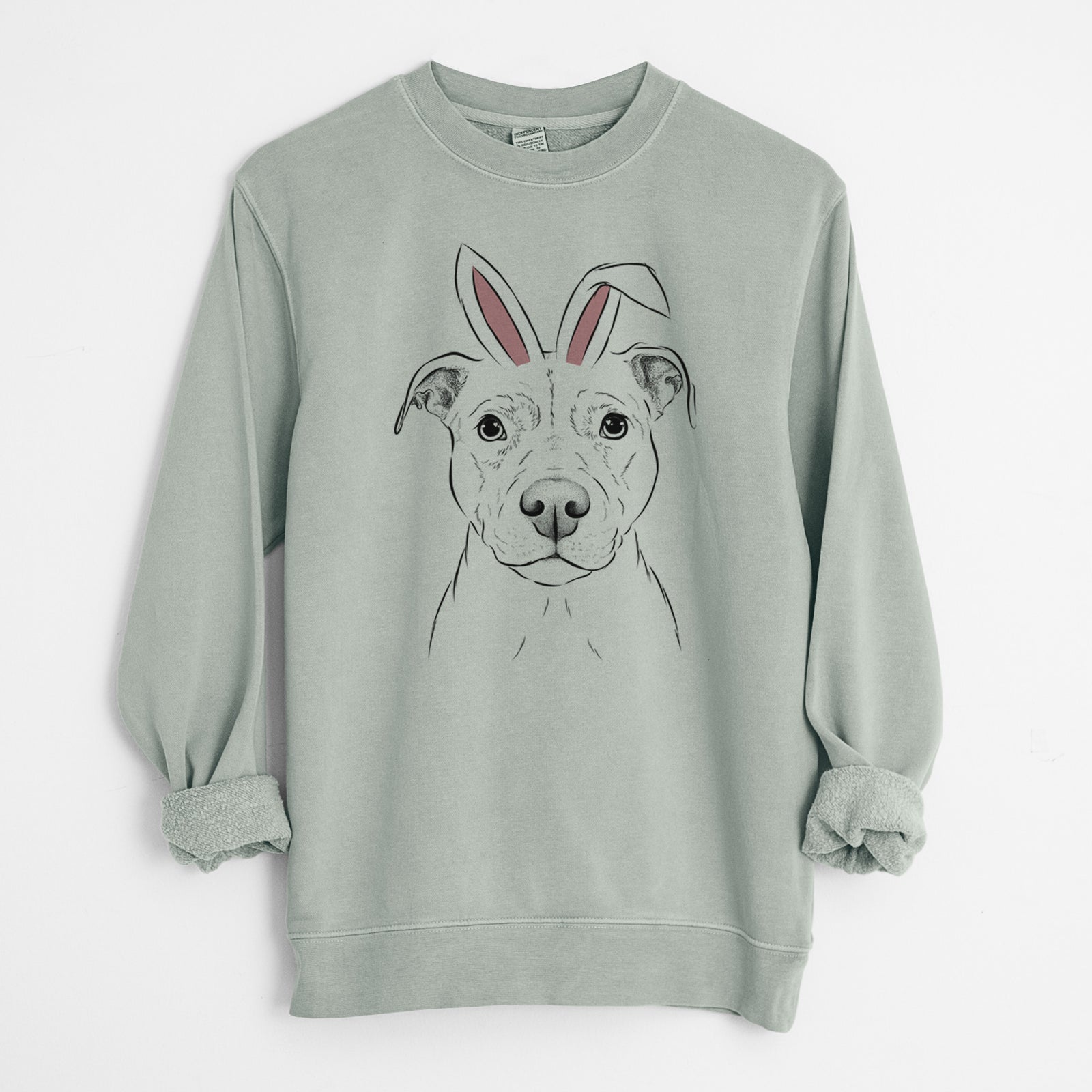 Easter Khaleesi the Pitbull - Unisex Pigment Dyed Crew Sweatshirt