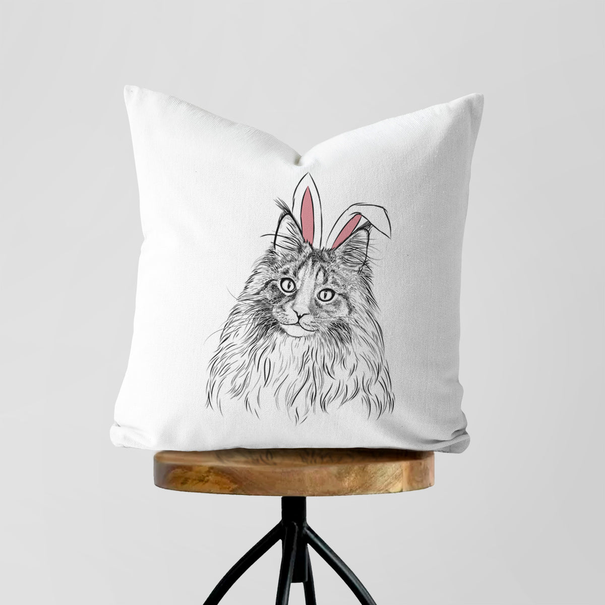 Kiki the Maine Coon Cat - Throw Pillow Cover