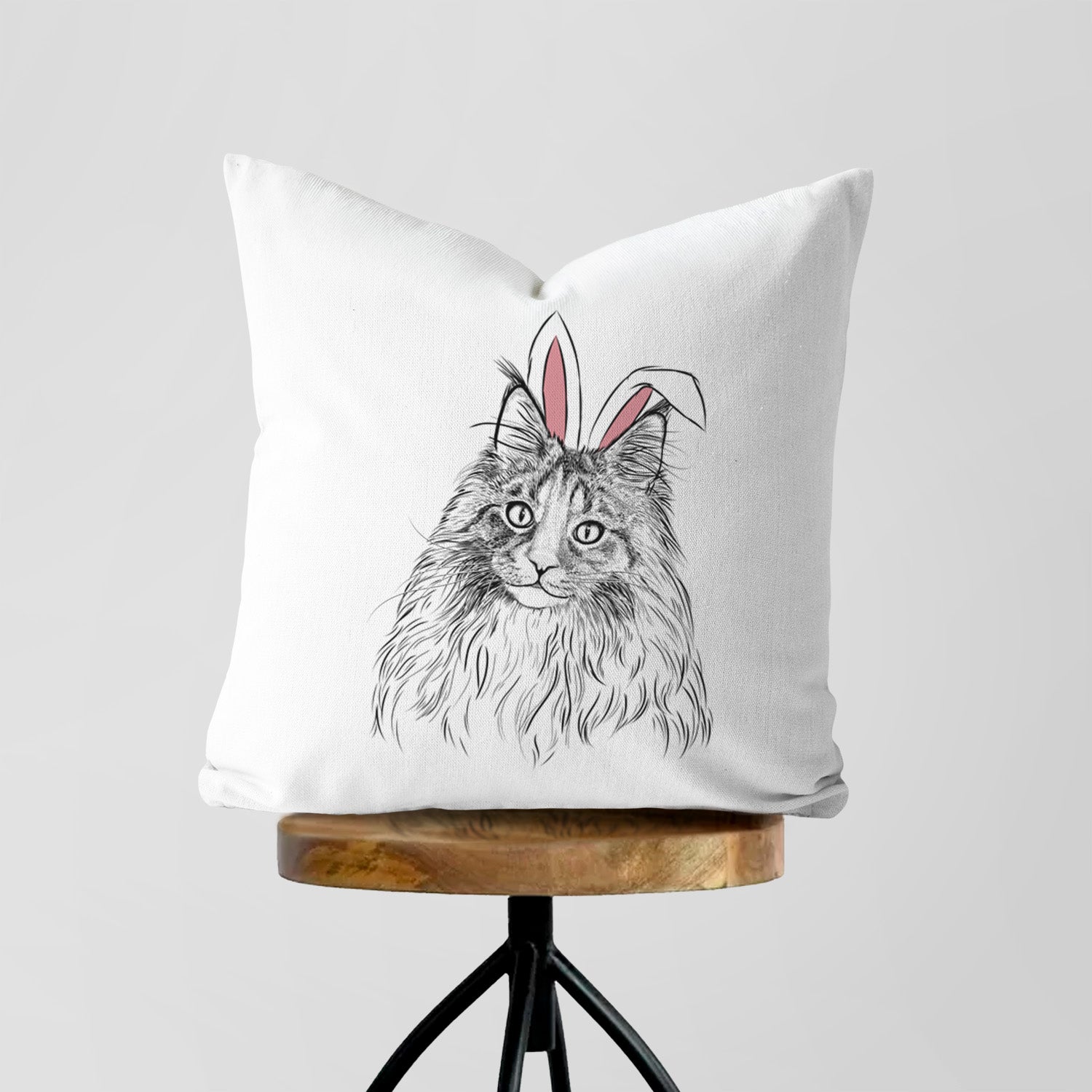 Kiki the Maine Coon Cat - Throw Pillow Cover