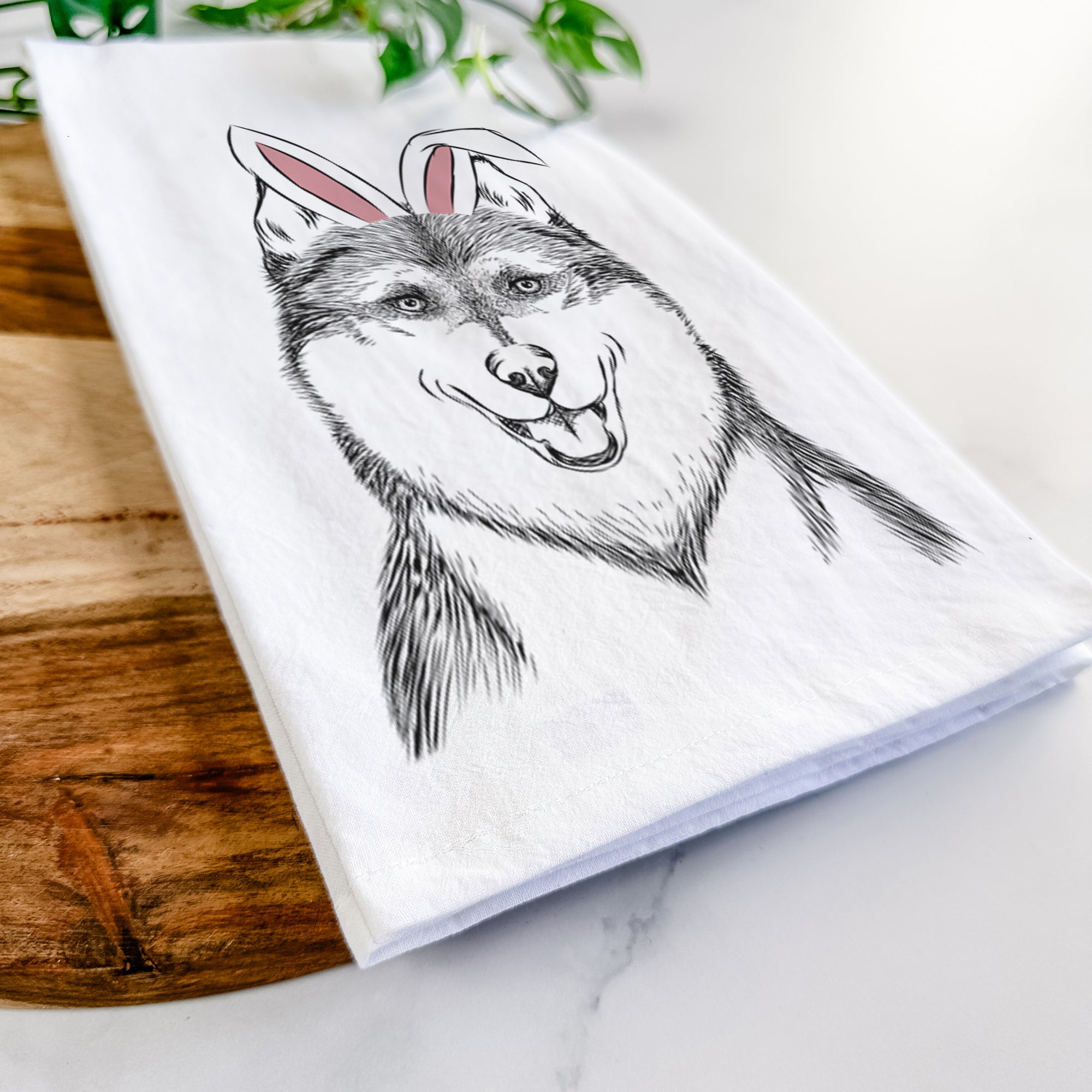 Koda the Siberian Husky Tea Towel