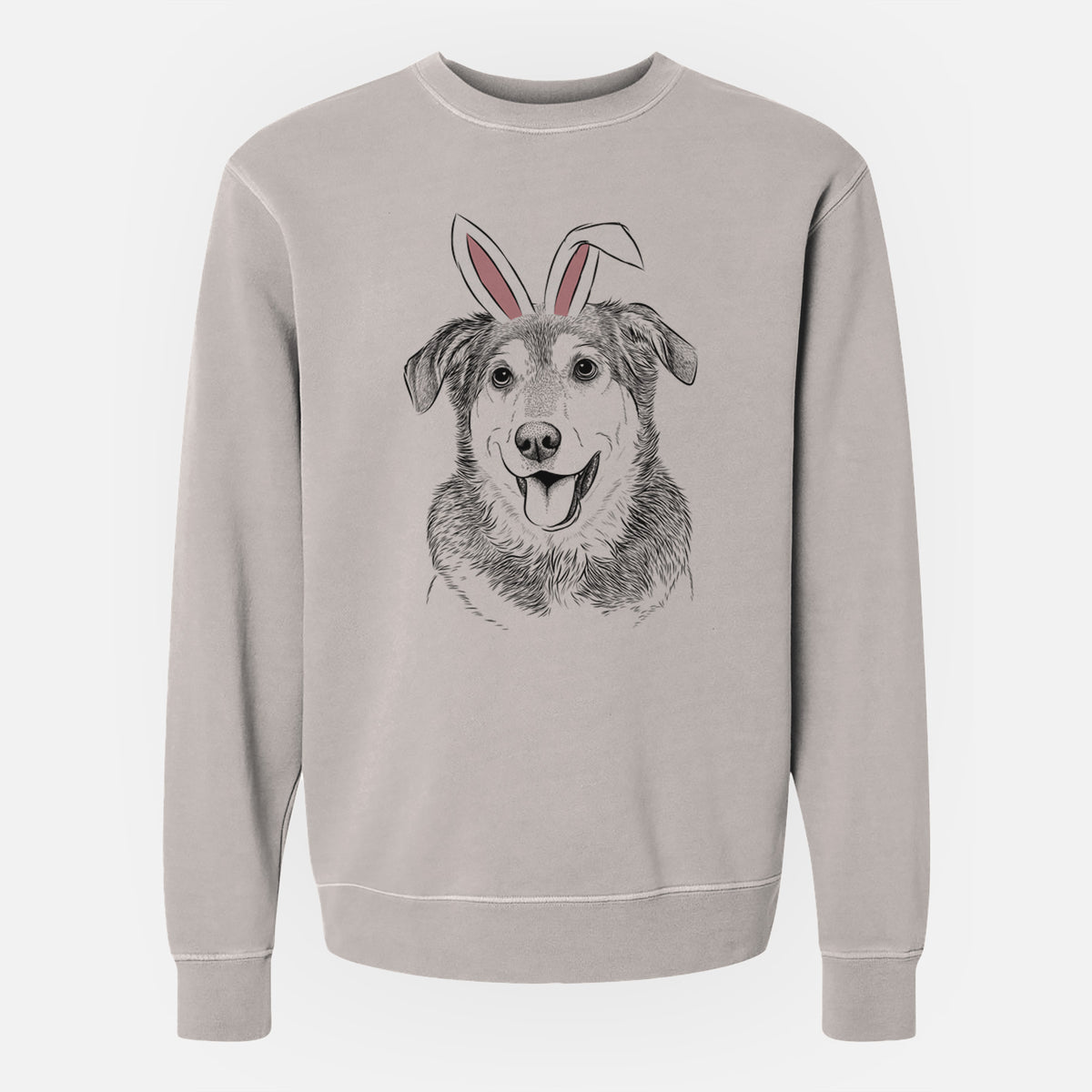 Easter Lance the Lab/Shepherd Mix - Unisex Pigment Dyed Crew Sweatshirt