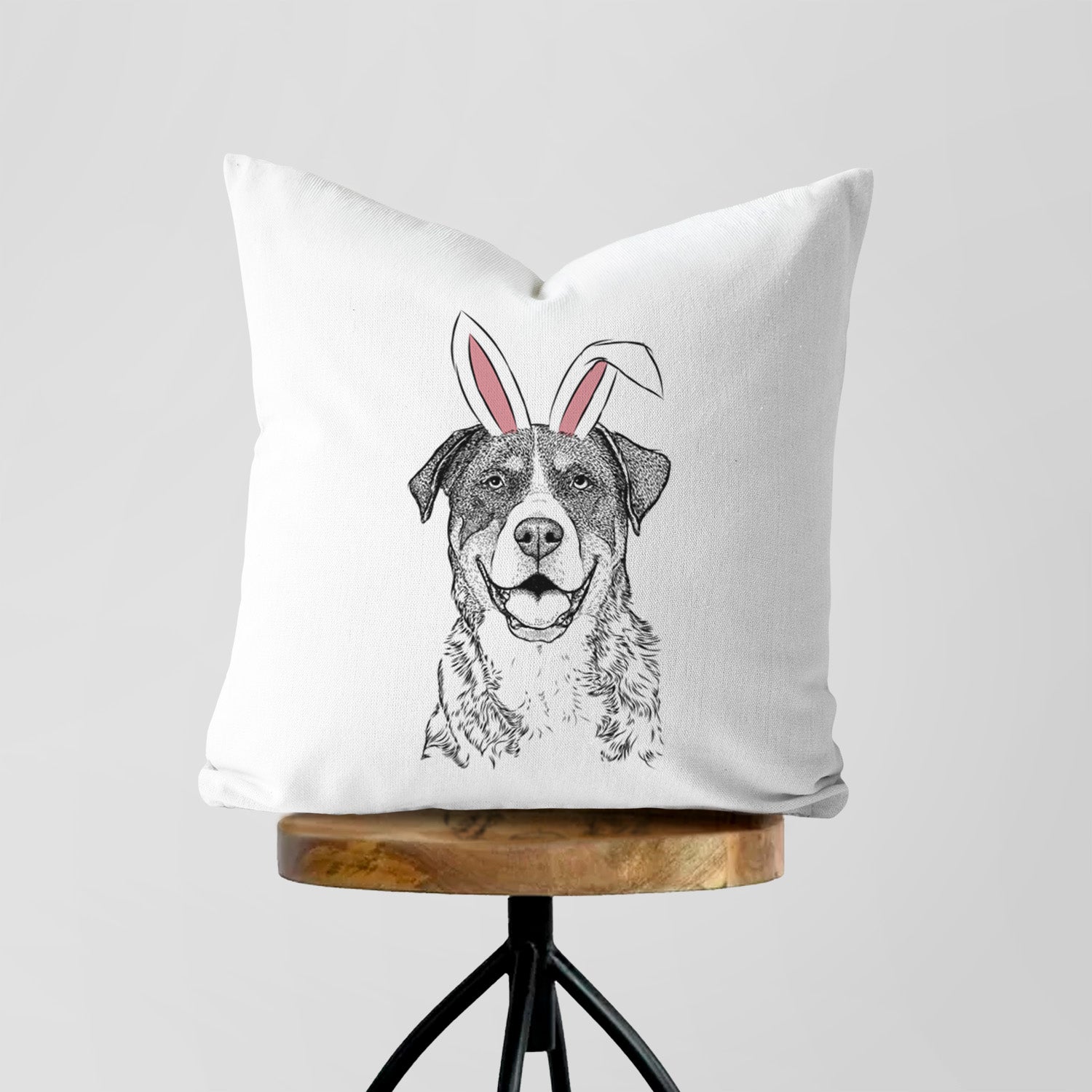 Leon the Greater Swiss Mountain Dog - Throw Pillow Cover