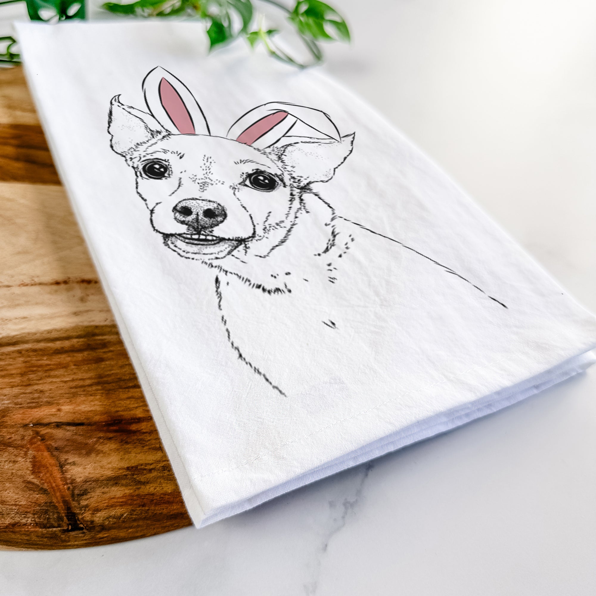 Lola the Chiweenie Tea Towel