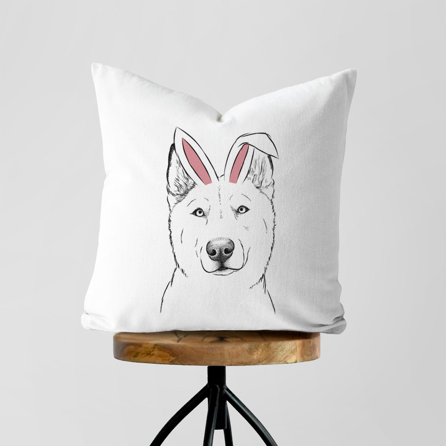 London the Siberian Husky - Throw Pillow Cover