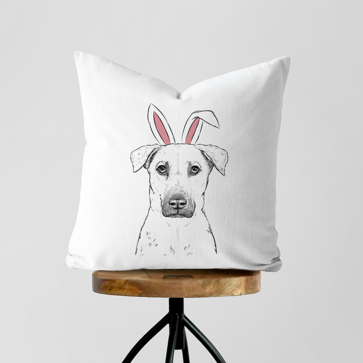 Luna the Black Mouth Cur - Throw Pillow Cover