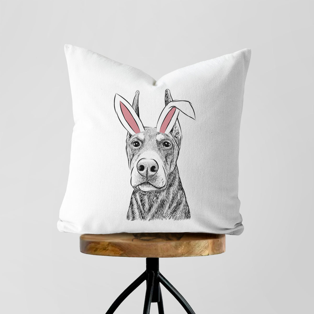 Luna the Doberman Pinscher - Throw Pillow Cover