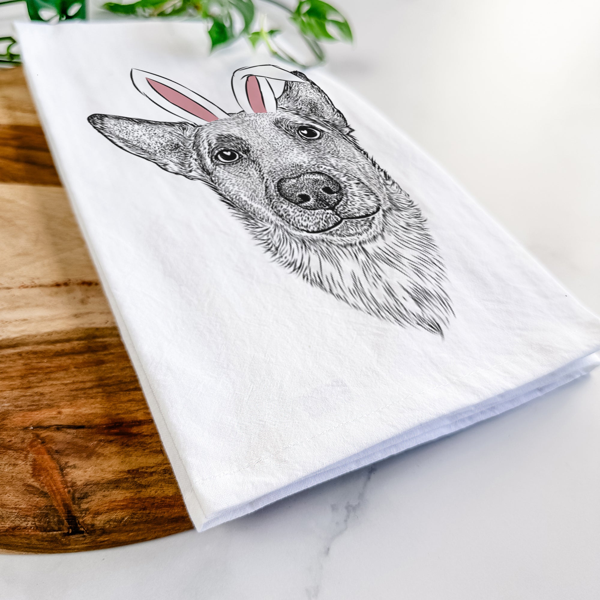 Luna the Shepherd Mix Tea Towel