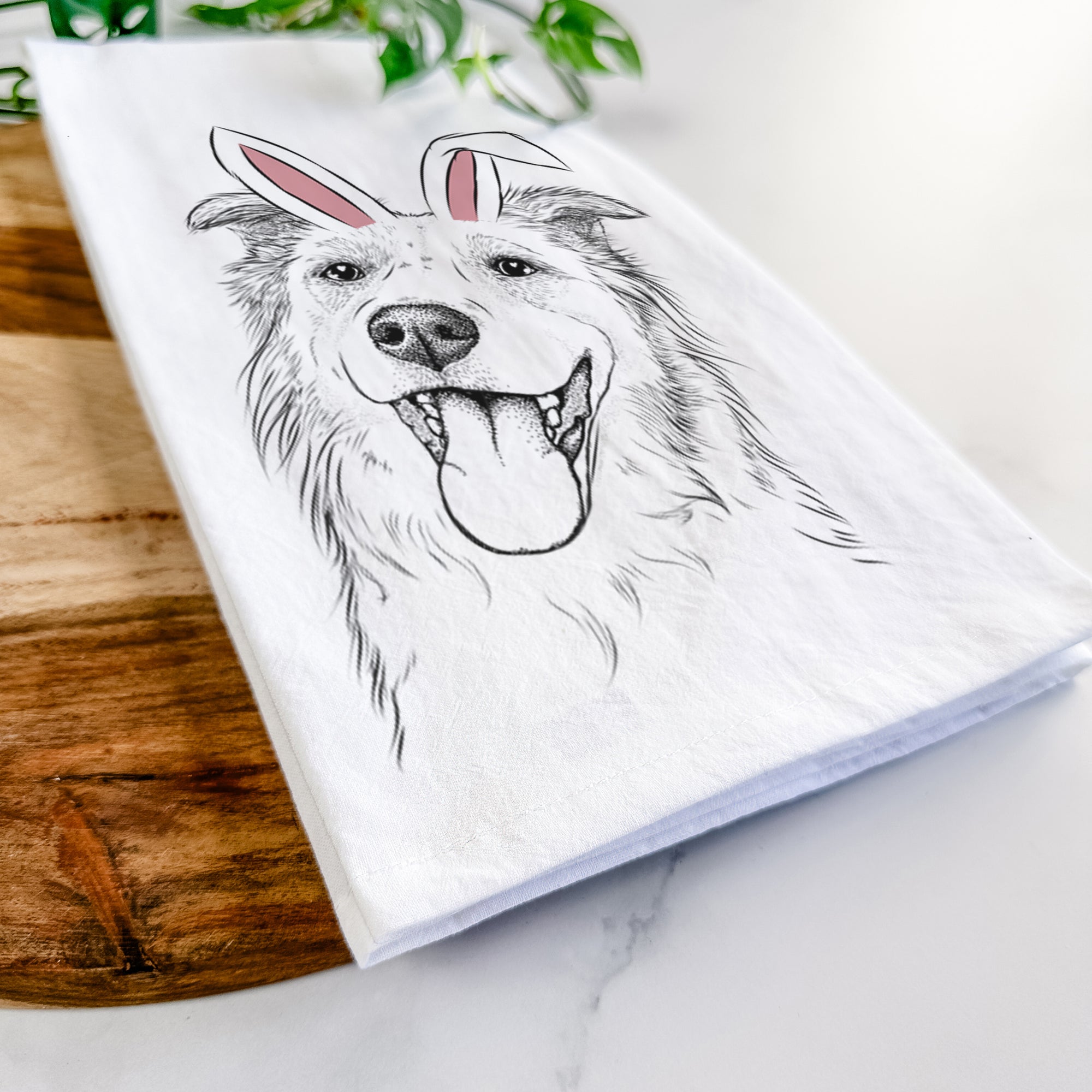 Macaroni the Border Collie Tea Towel