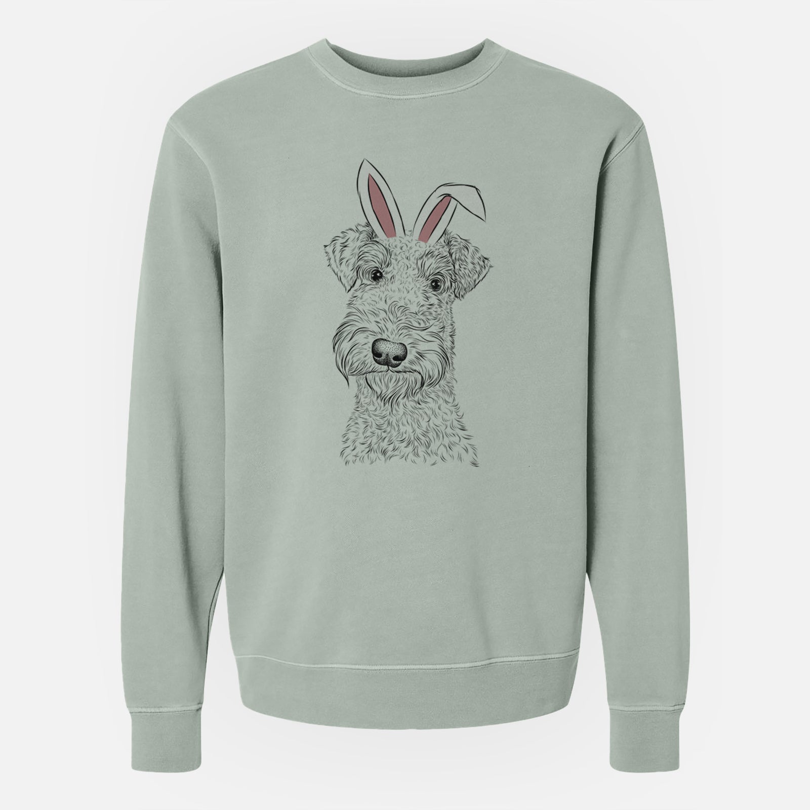 Easter Roc Haven Maggie May the Airedale Terrier - Unisex Pigment Dyed Crew Sweatshirt