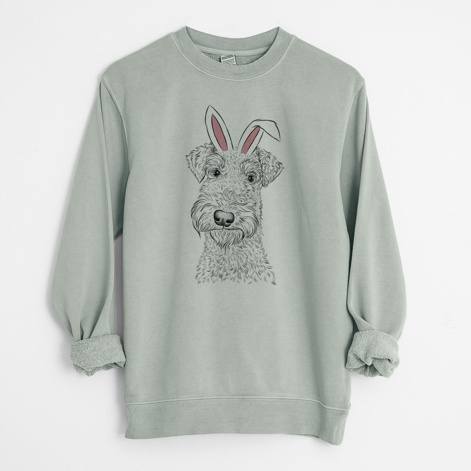 Easter Roc Haven Maggie May the Airedale Terrier - Unisex Pigment Dyed Crew Sweatshirt