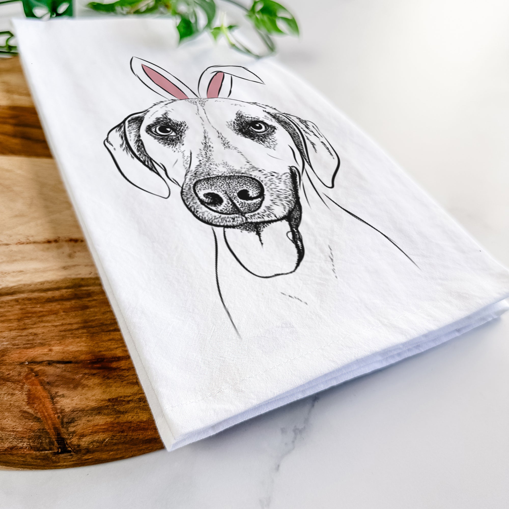 Malia the American Foxhound Mix Tea Towel