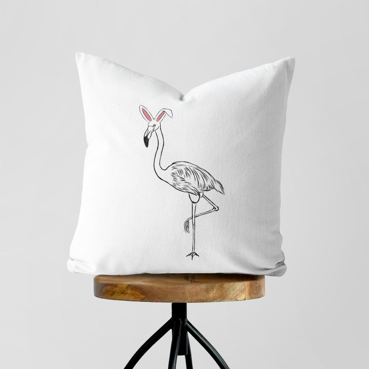 Mango the Flamingo - Throw Pillow Cover