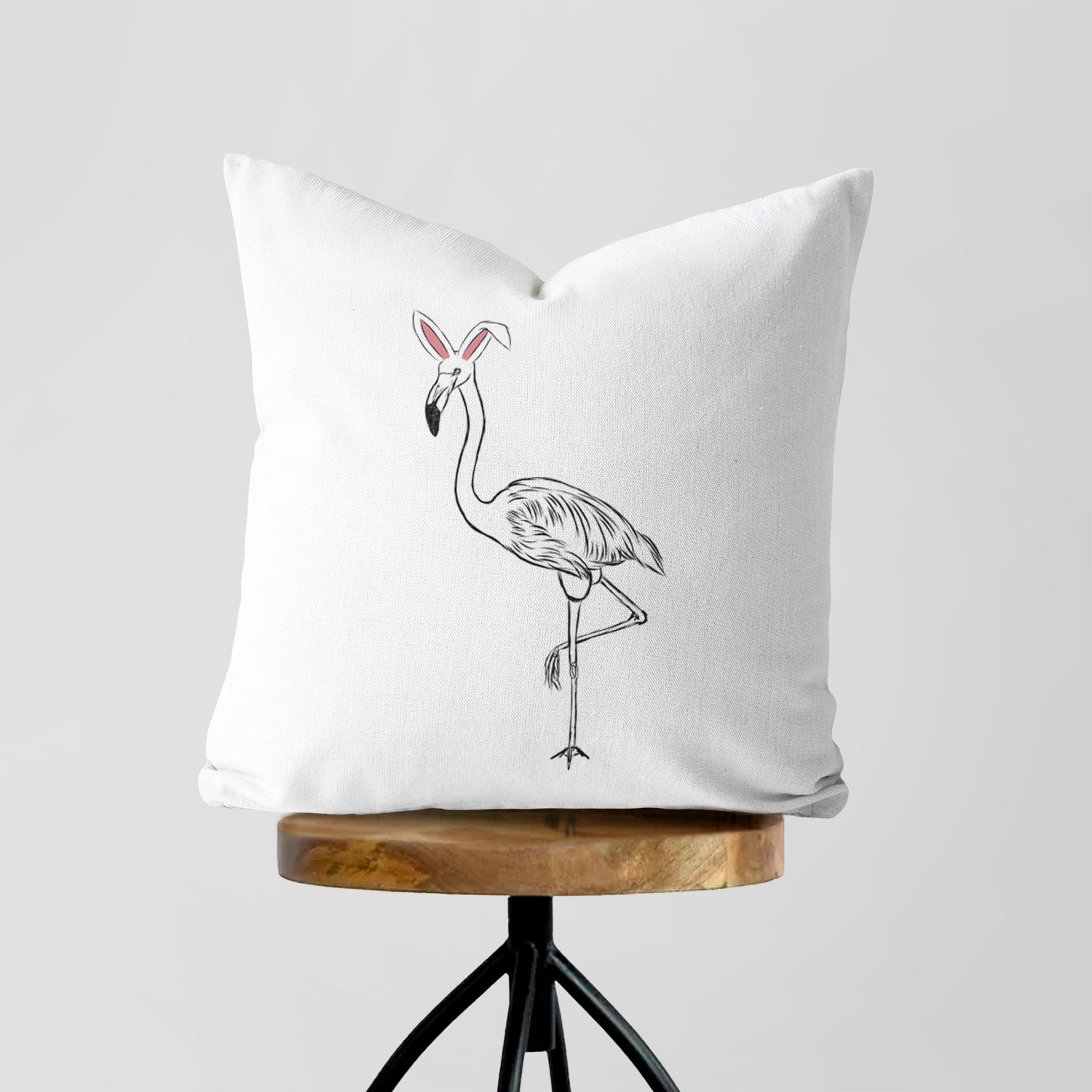 Mango the Flamingo - Throw Pillow Cover