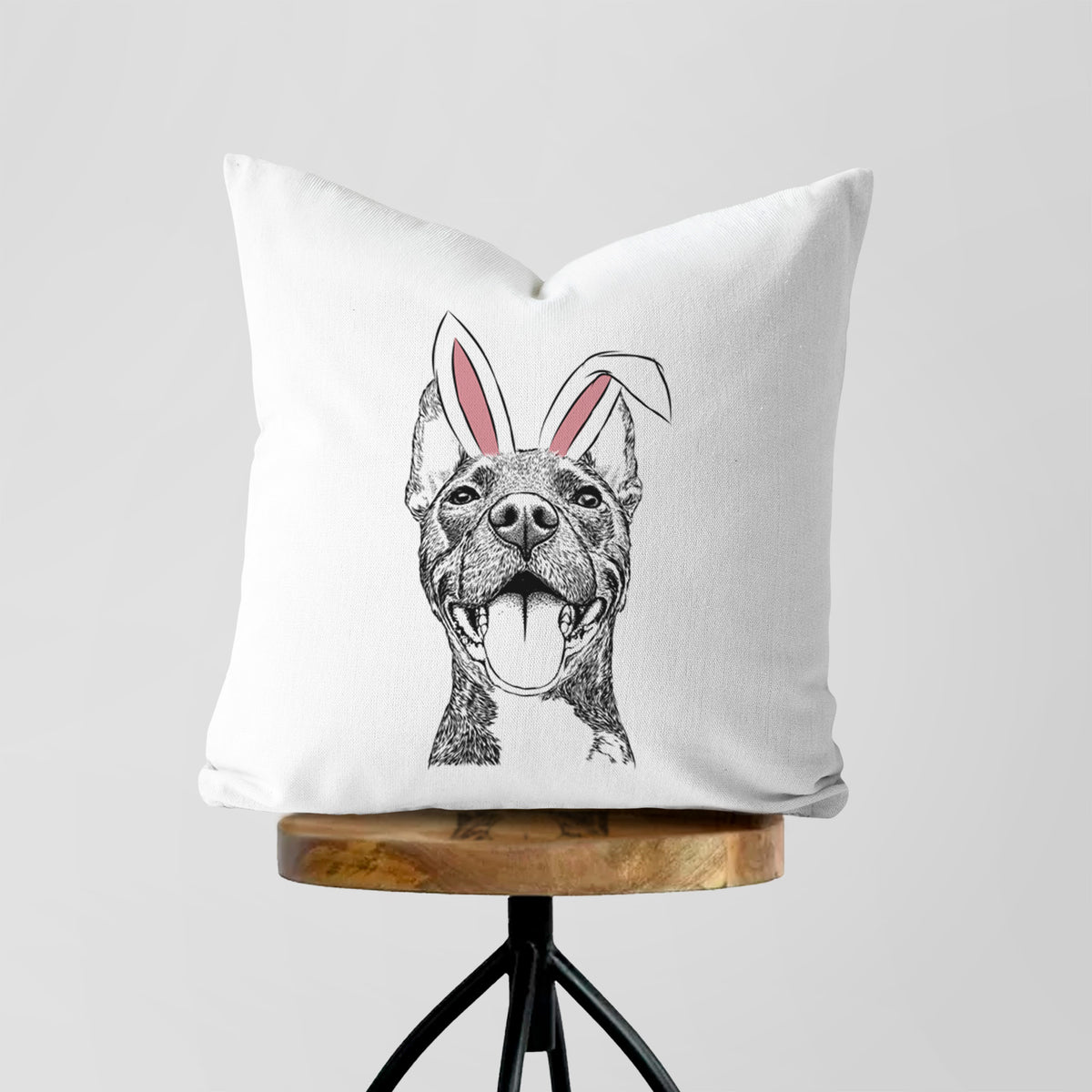 Milo the Pitbull Mix - Throw Pillow Cover