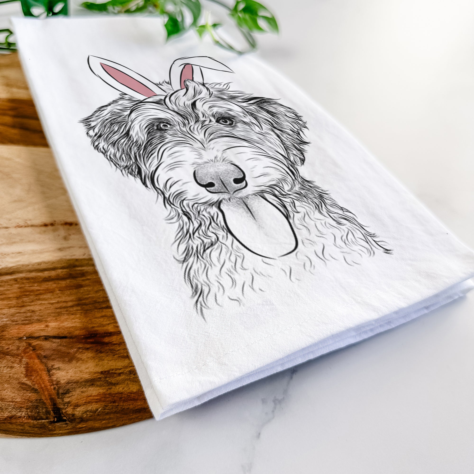 Myrtle Mae the Aussiedoodle Tea Towel