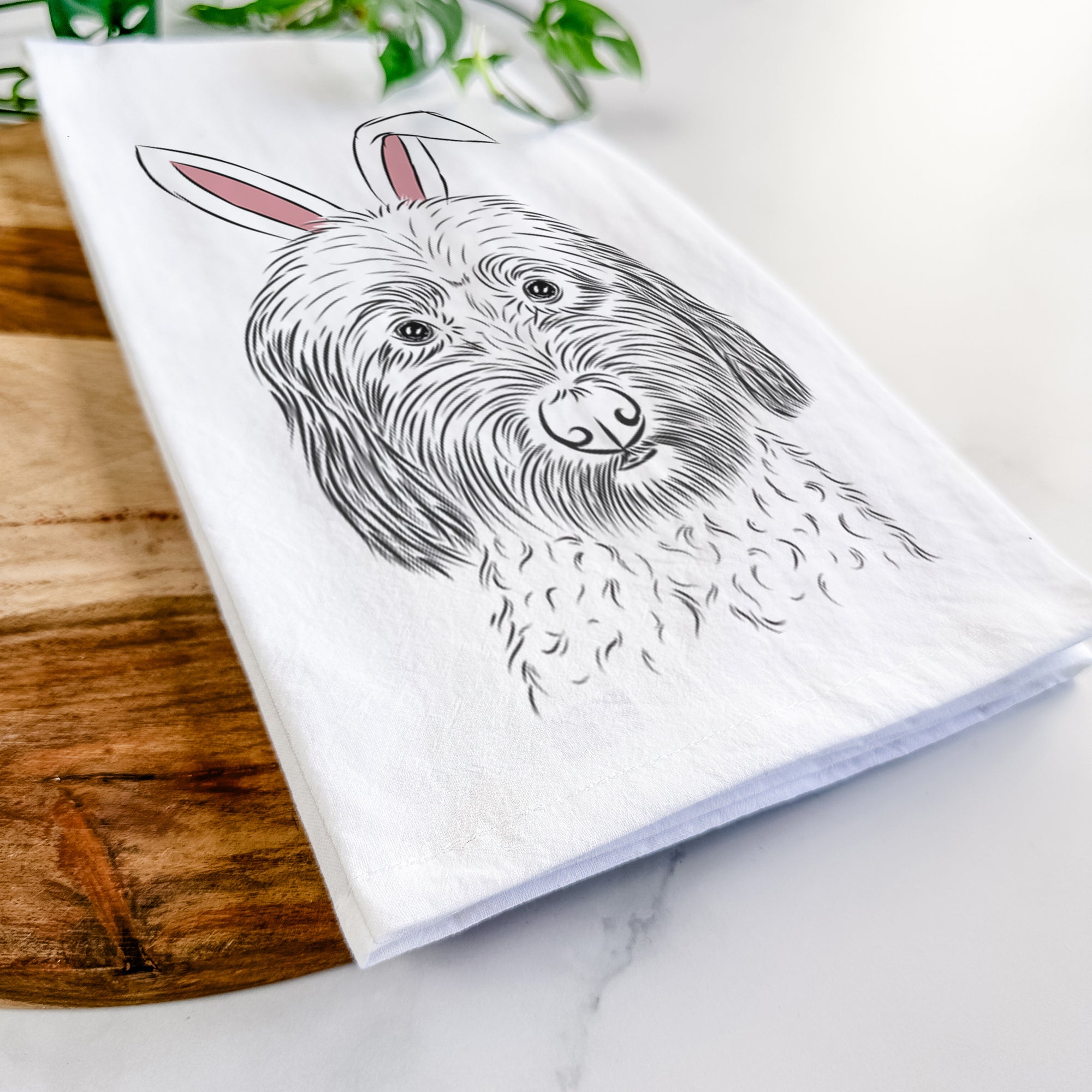 Niles the Soft Coated Wheaten Terrier Tea Towel