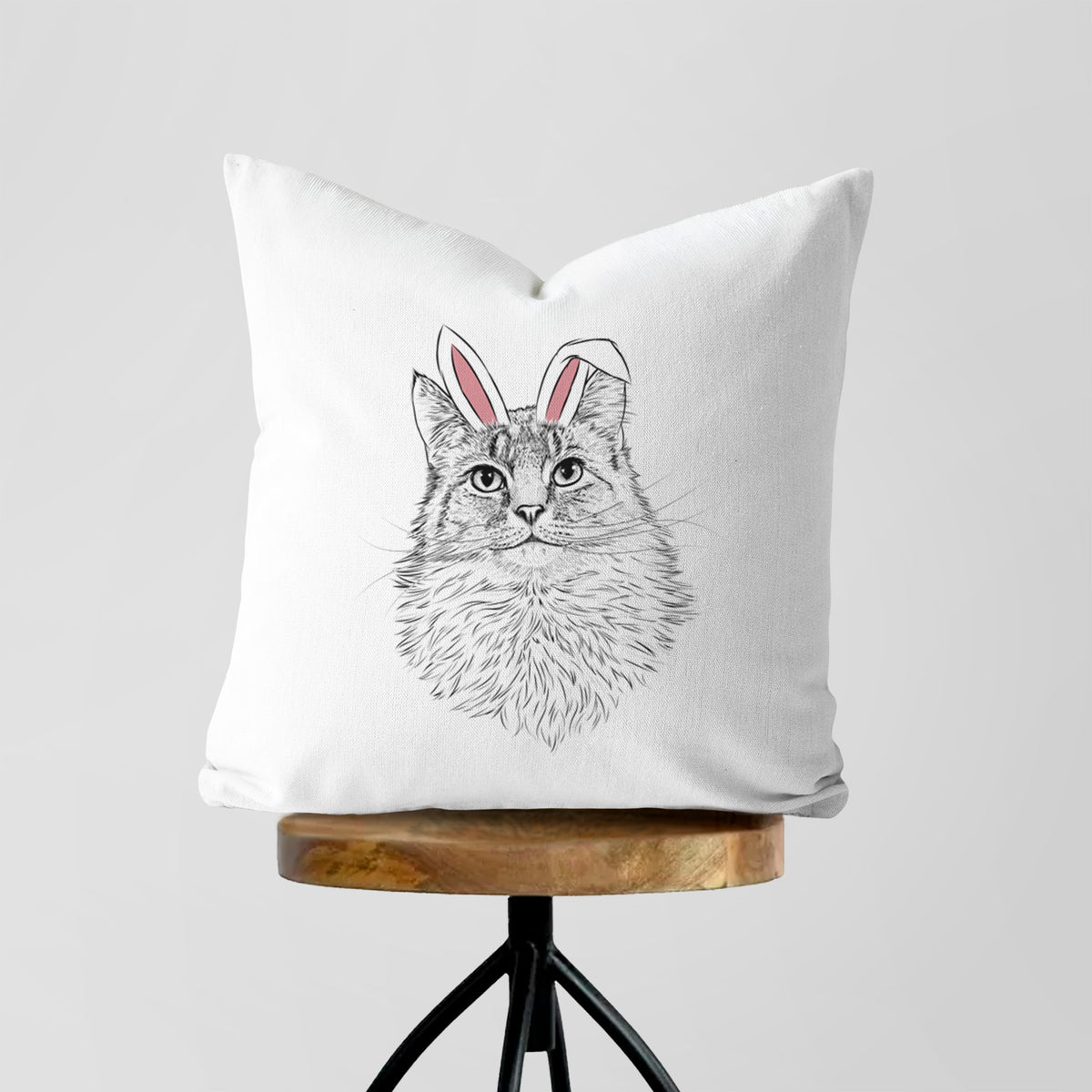 Olive the Cat - Throw Pillow Cover