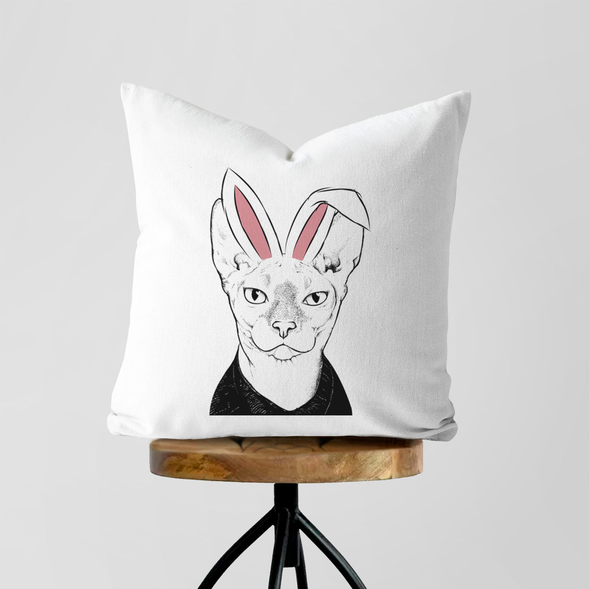 Oliver Watson the Sphynx Cat - Throw Pillow Cover