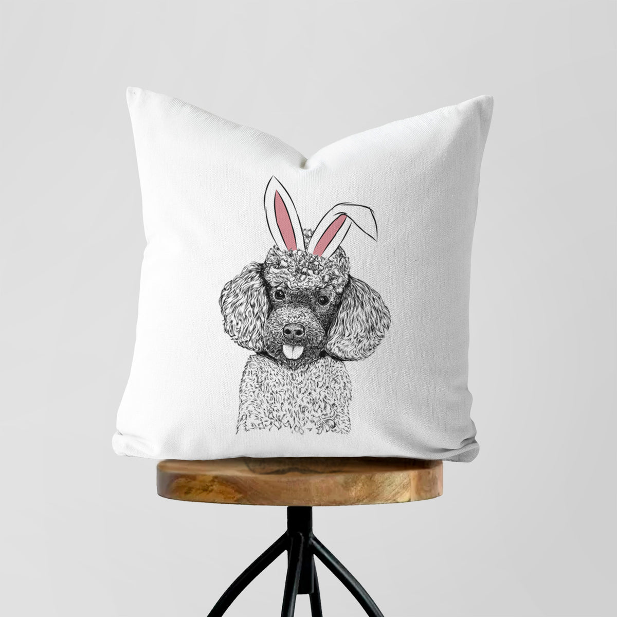 George the Toy Poodle - Throw Pillow Cover