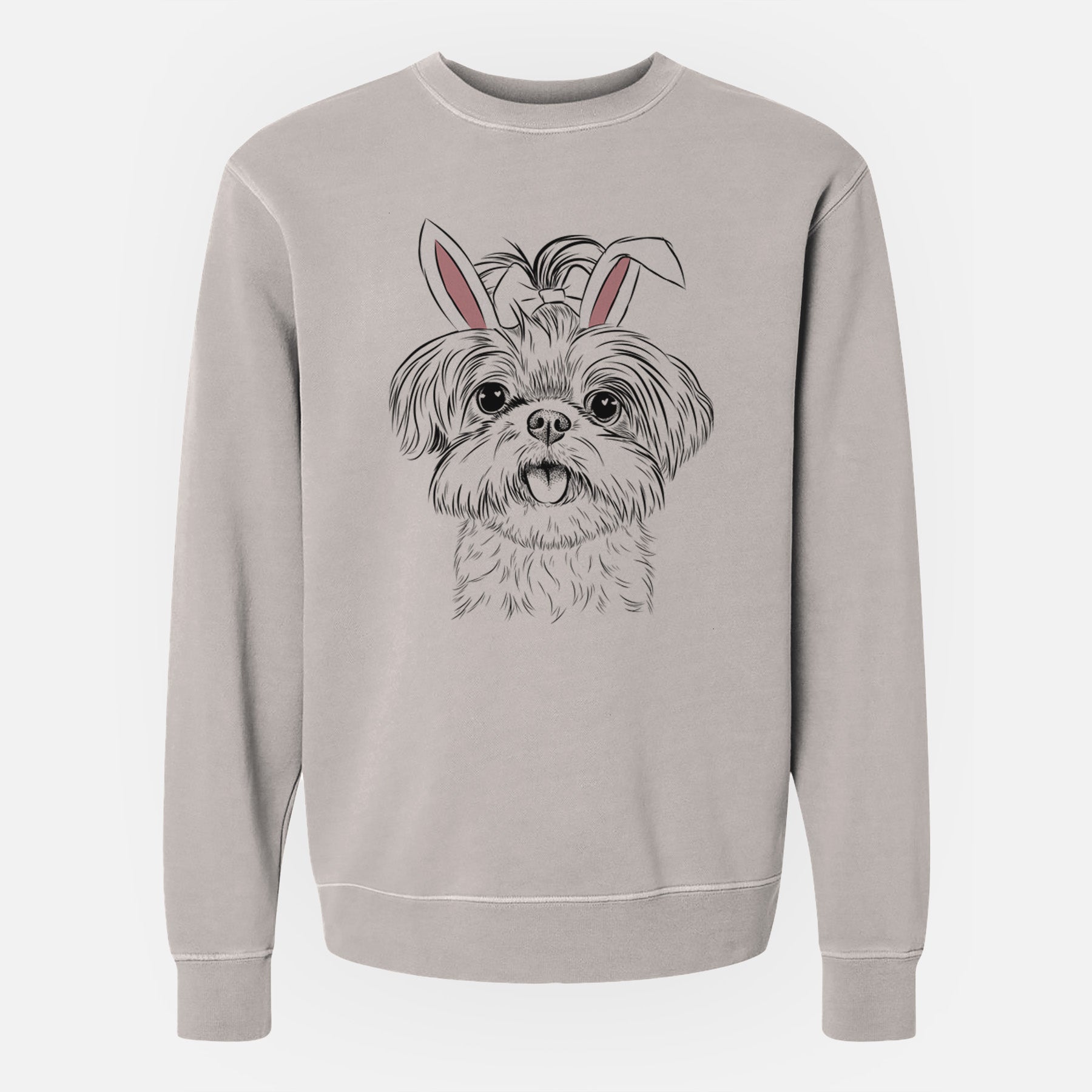 Easter Pebbles the Shorkie - Unisex Pigment Dyed Crew Sweatshirt