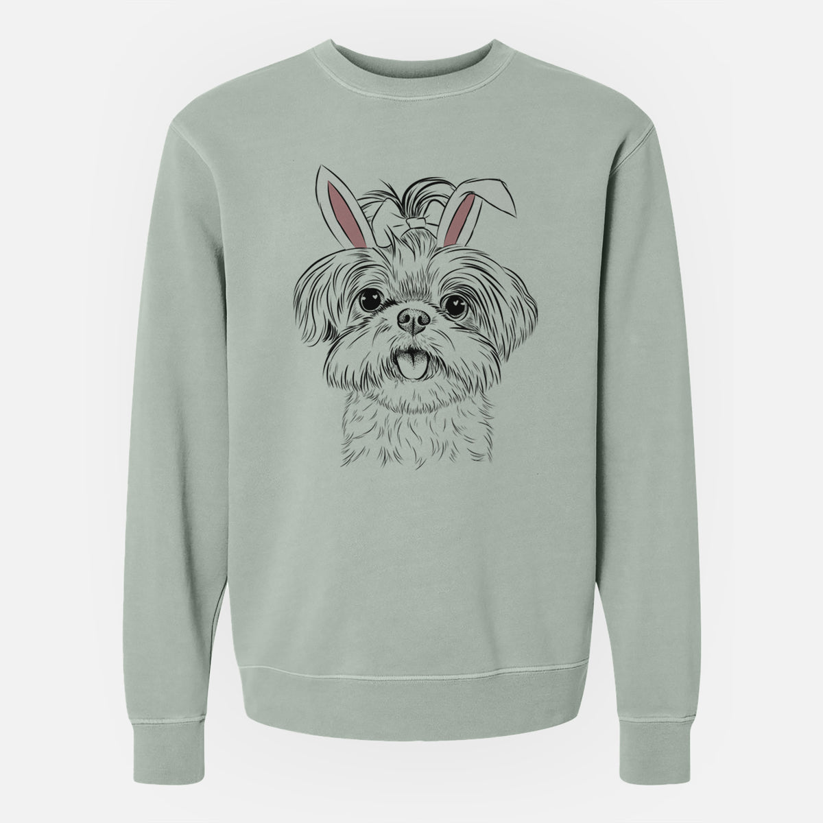 Easter Pebbles the Shorkie - Unisex Pigment Dyed Crew Sweatshirt