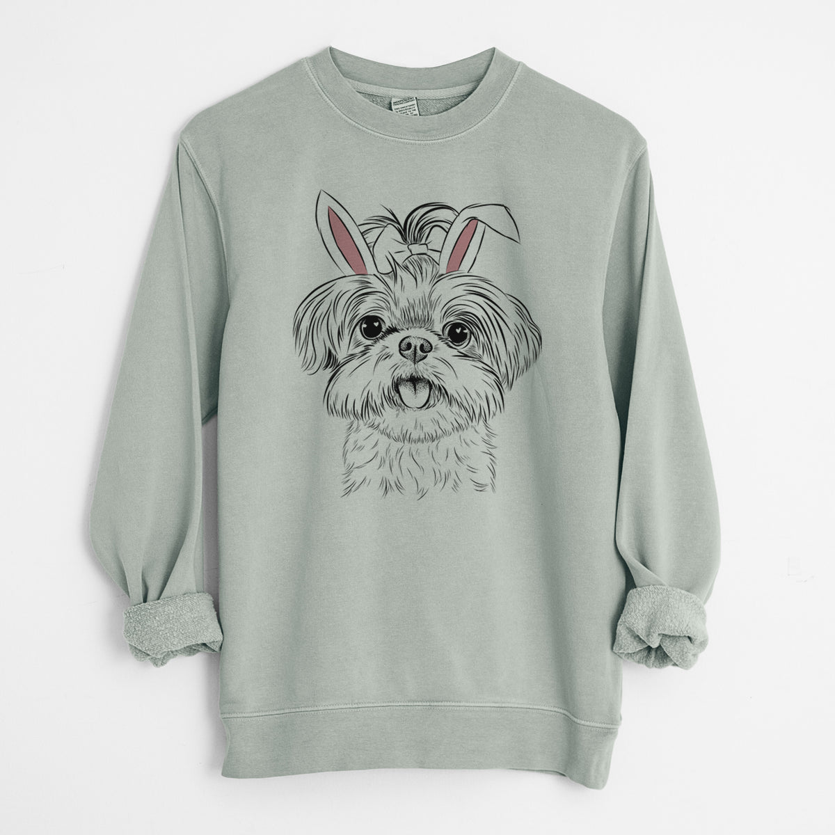 Easter Pebbles the Shorkie - Unisex Pigment Dyed Crew Sweatshirt