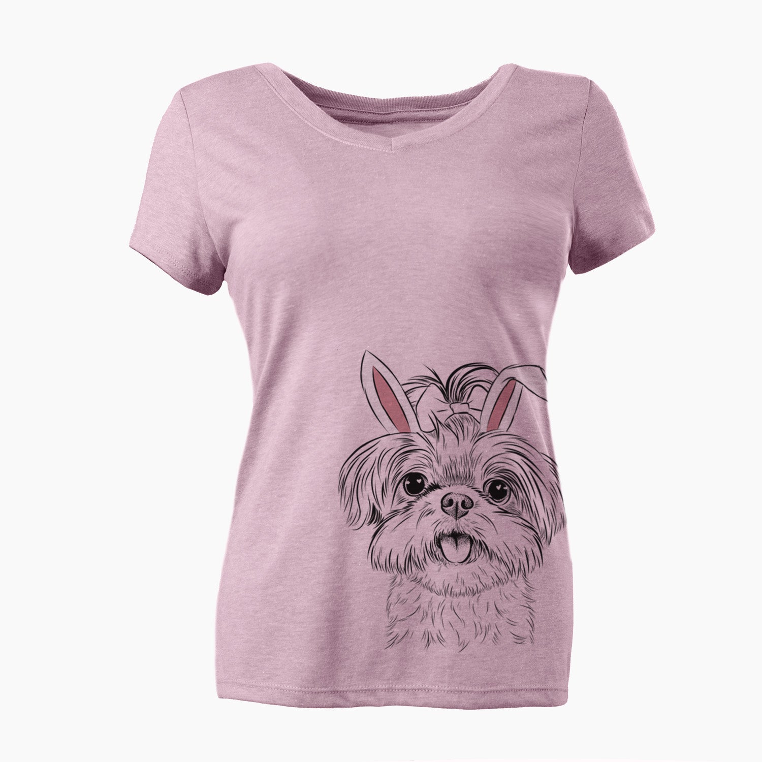 Easter Pebbles the Shorkie - Women's Perfect V-neck Shirt