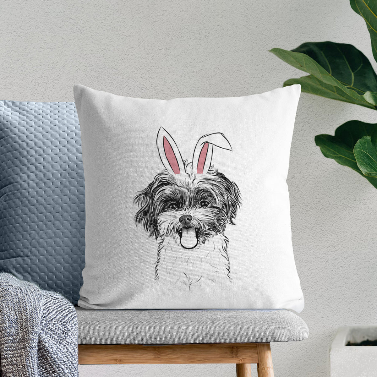 Pepper the Shihpoo - Throw Pillow Cover