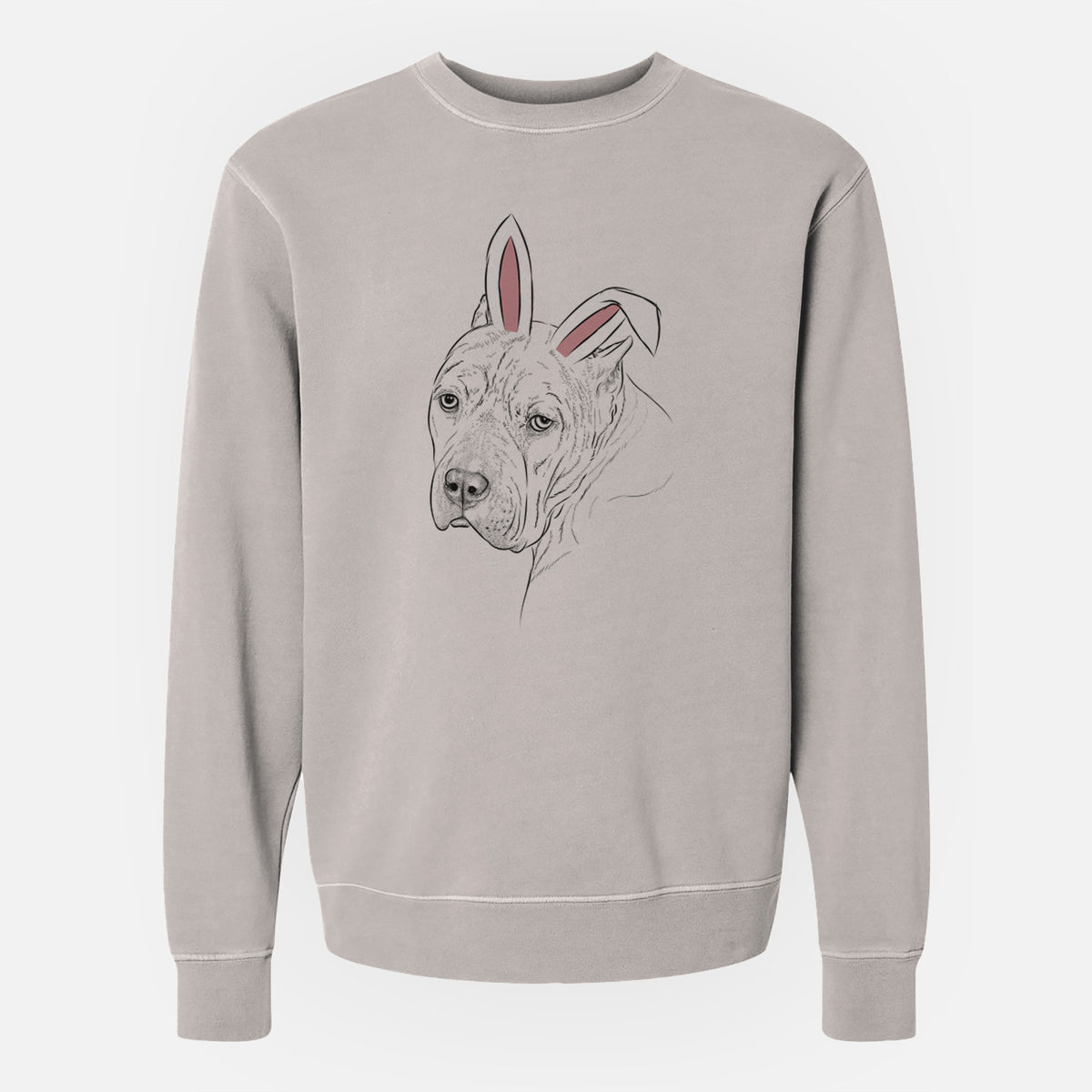 Easter Precious the Staffordshire Terrier - Unisex Pigment Dyed Crew Sweatshirt