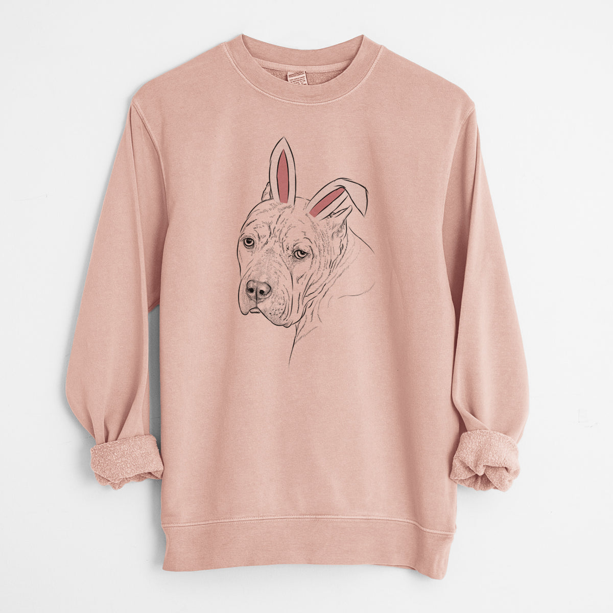 Easter Precious the Staffordshire Terrier - Unisex Pigment Dyed Crew Sweatshirt