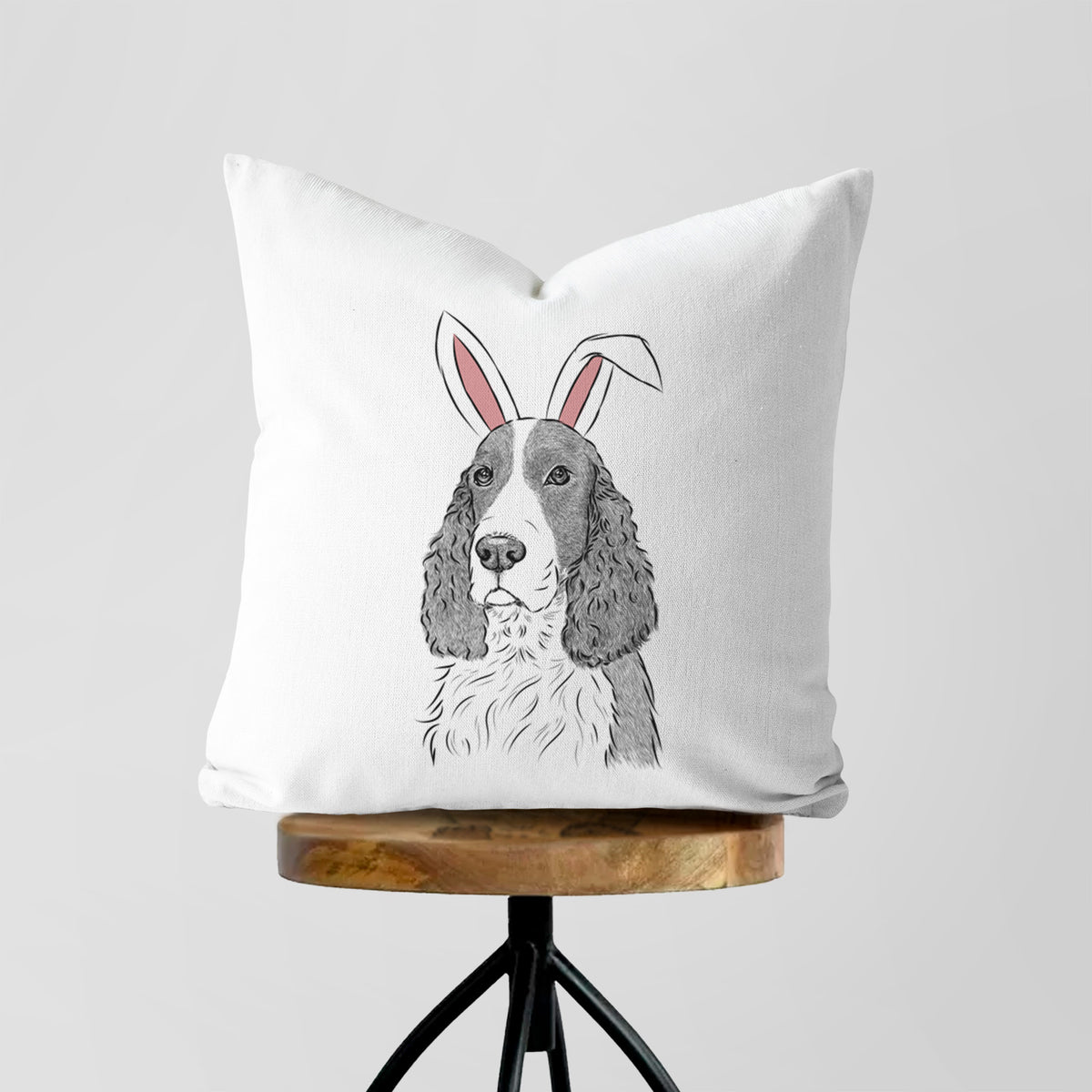 Quincy the English Springer Spaniel - Throw Pillow Cover