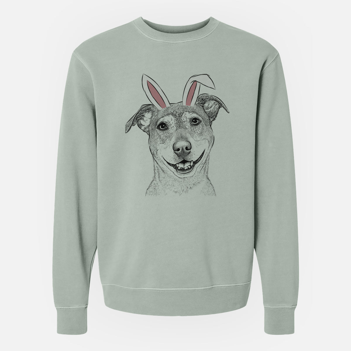Easter Reese the Mountain Cur - Unisex Pigment Dyed Crew Sweatshirt