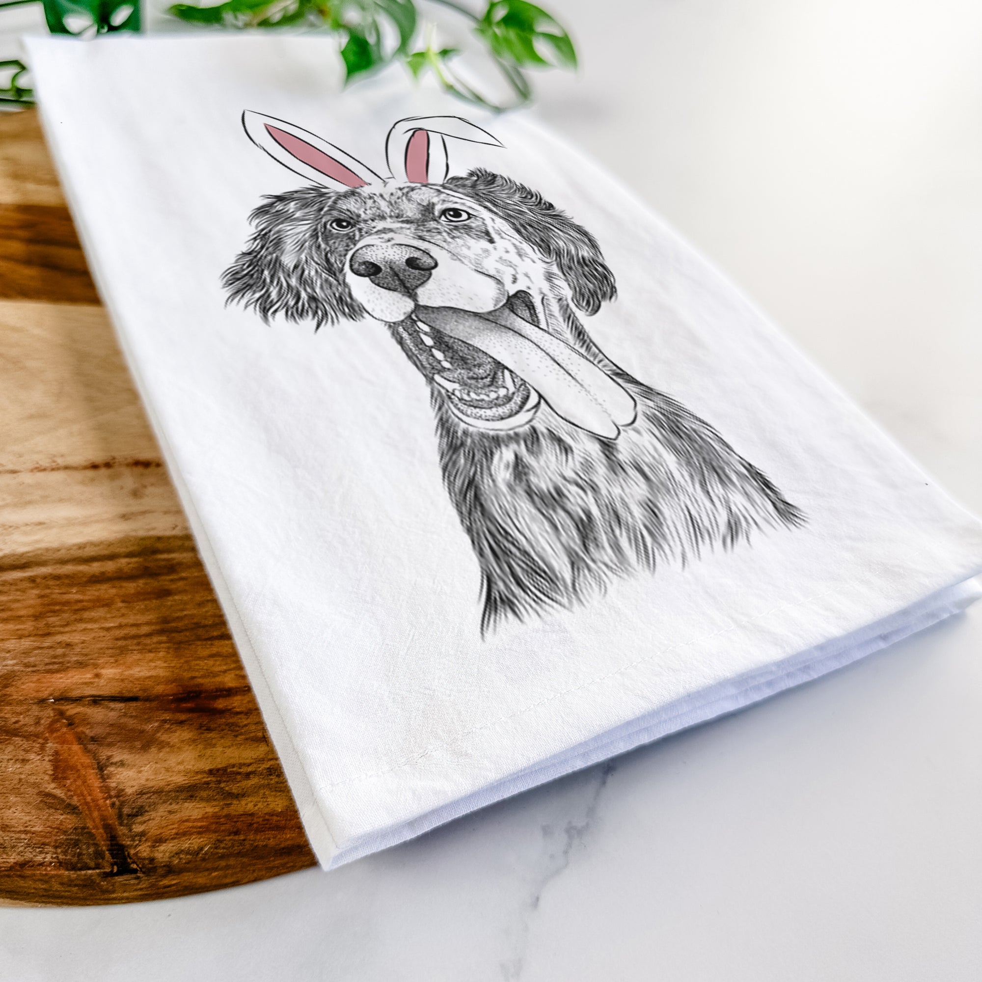 Renly the English Setter Tea Towel