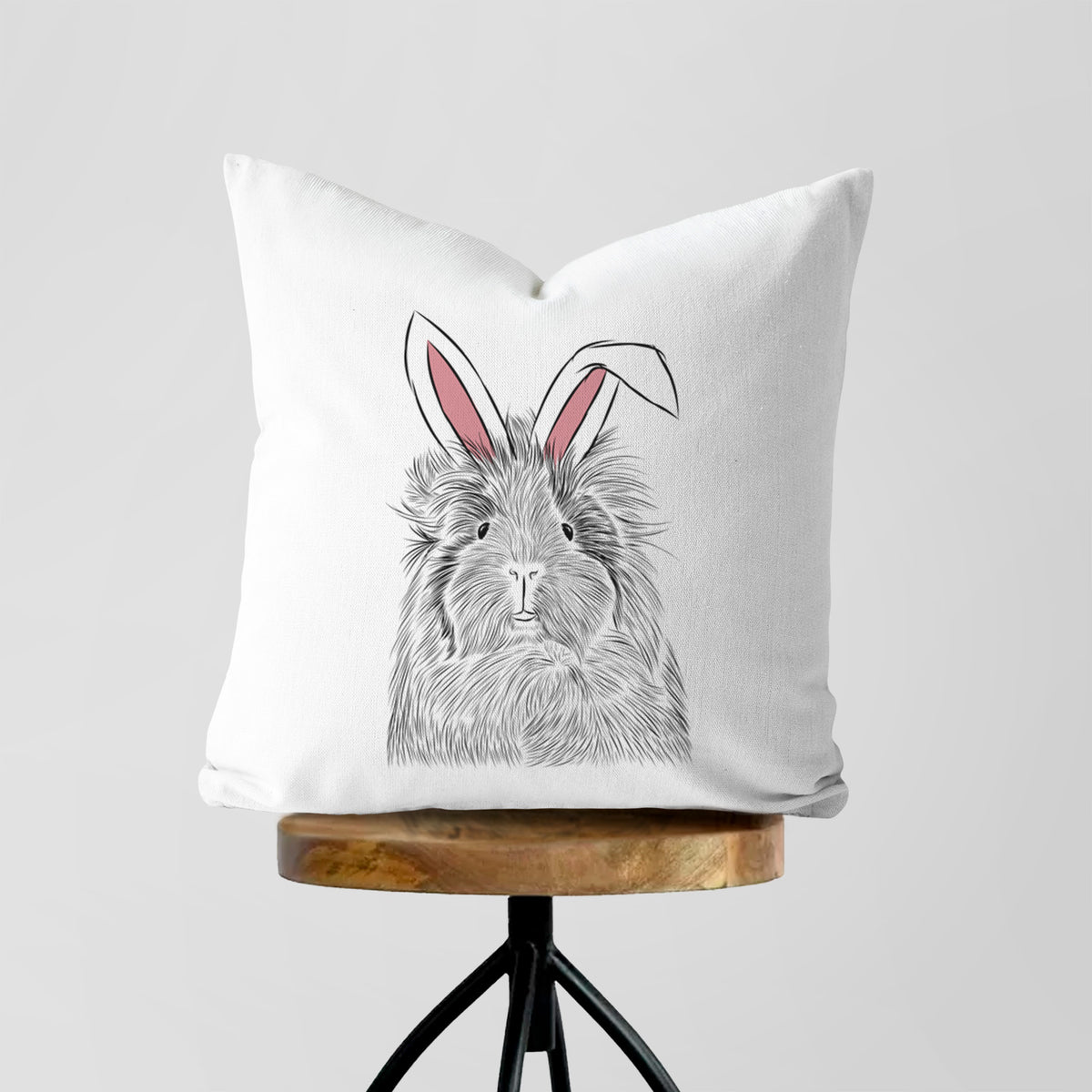 Rhino the Guinea Pig - Throw Pillow Cover