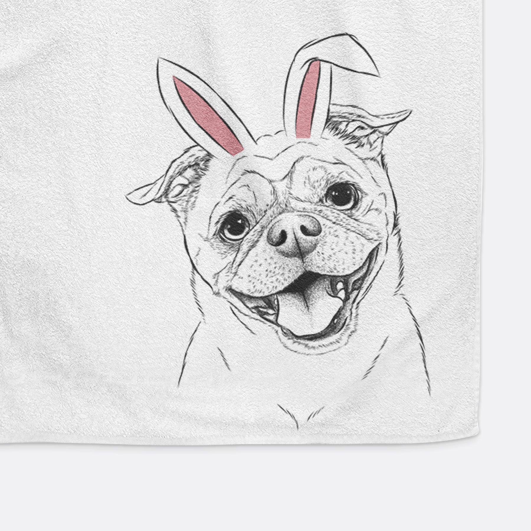 Riley the Chug Decorative Hand Towel