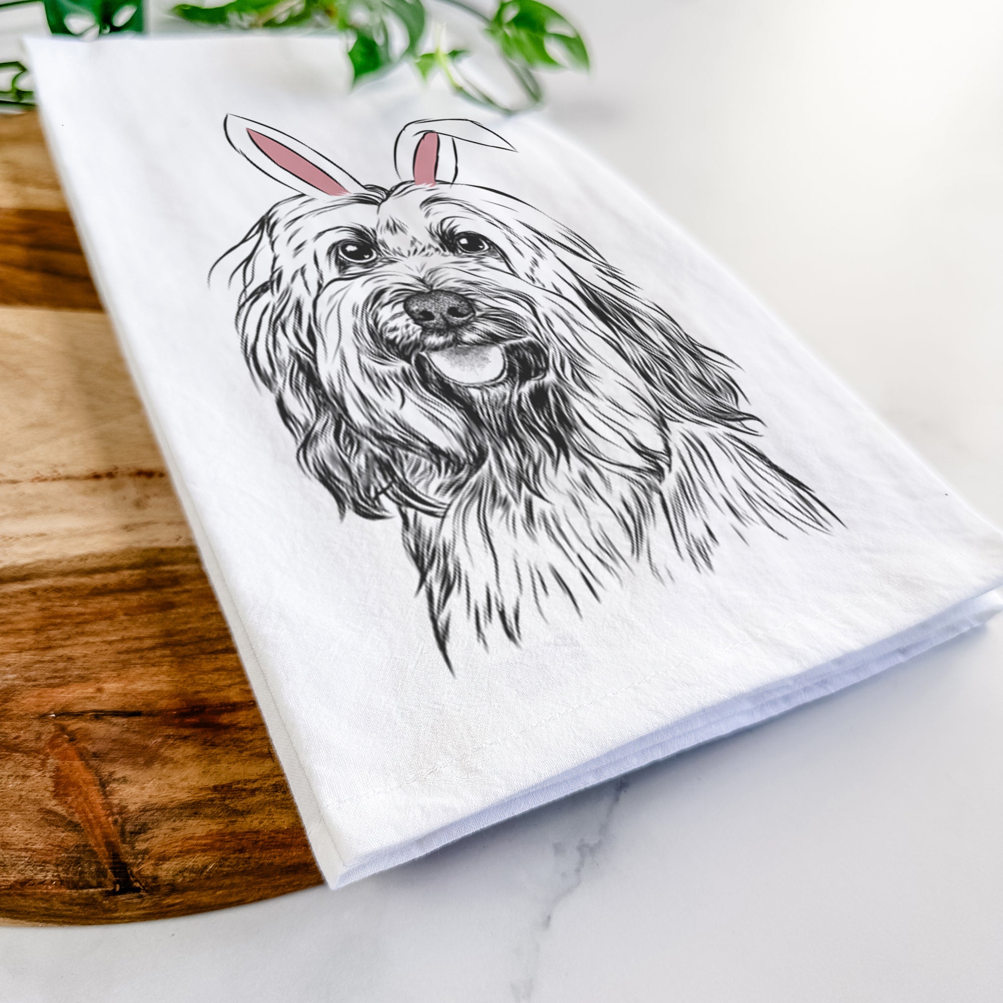 Rime the Tibetan Terrier Tea Towel