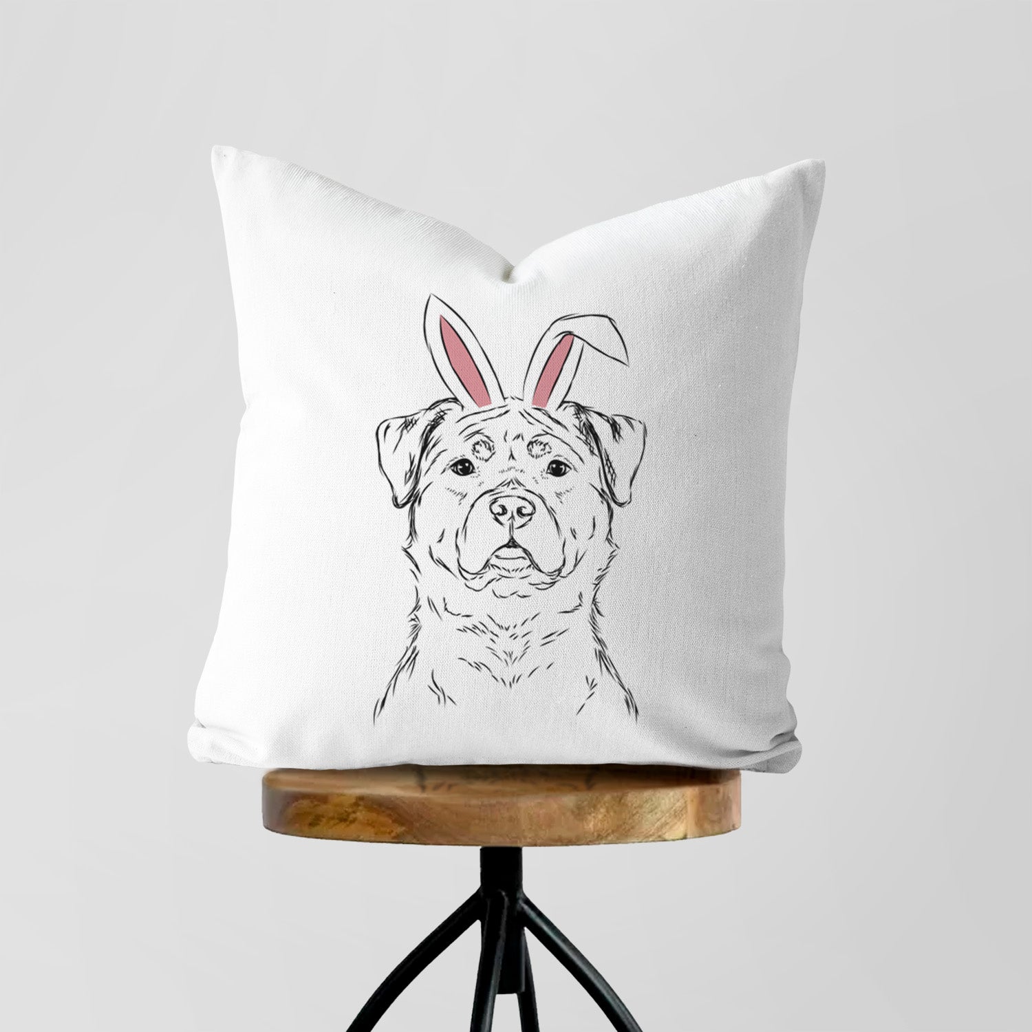 Rocky the Rottweiler - Throw Pillow Cover