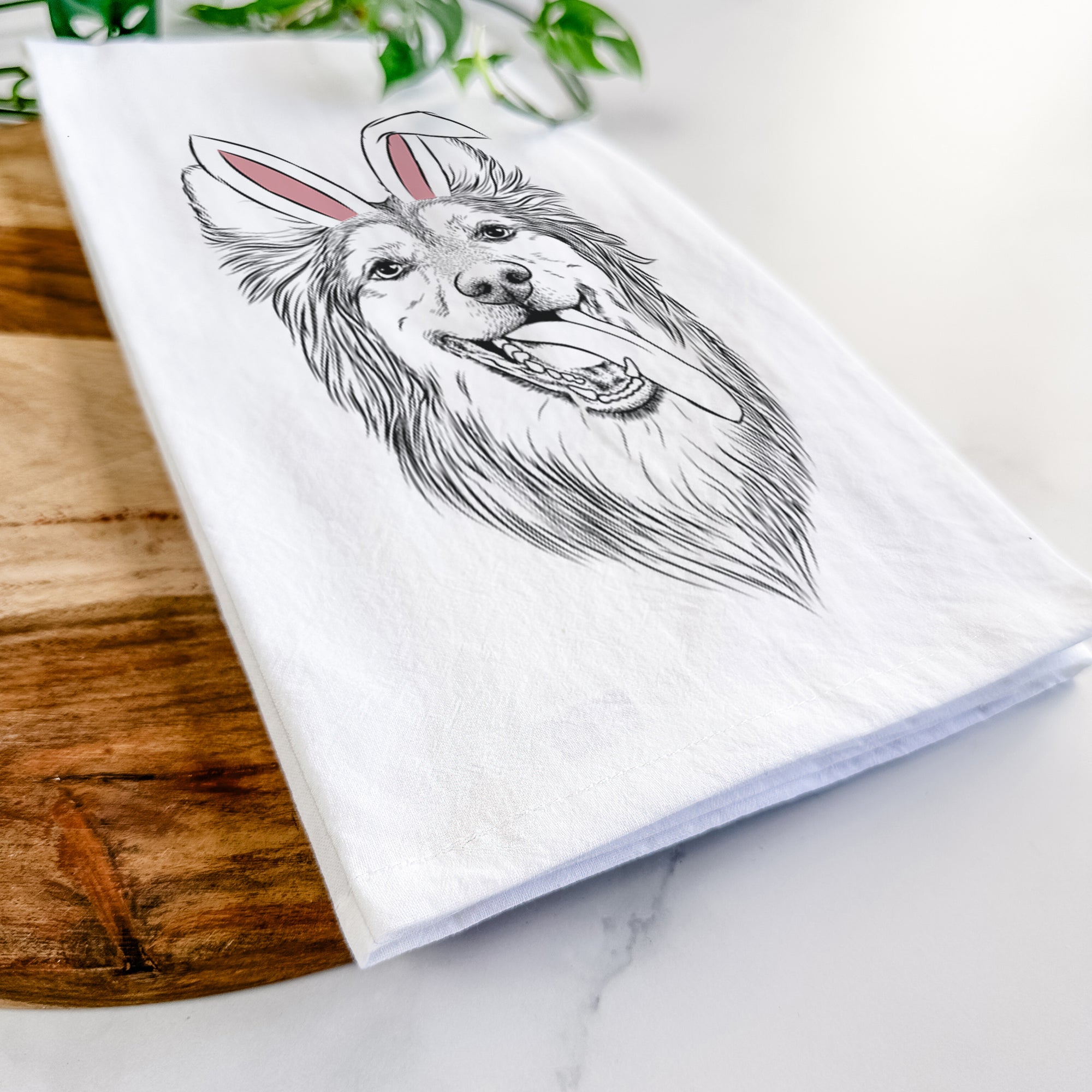 Rosalie the German Shepherd Mix Tea Towel