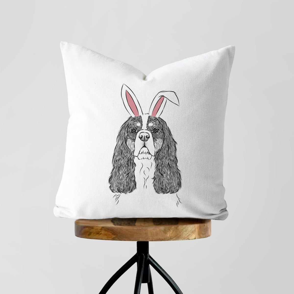 Sebastian the Cavalier King Charles Spaniel - Throw Pillow Cover