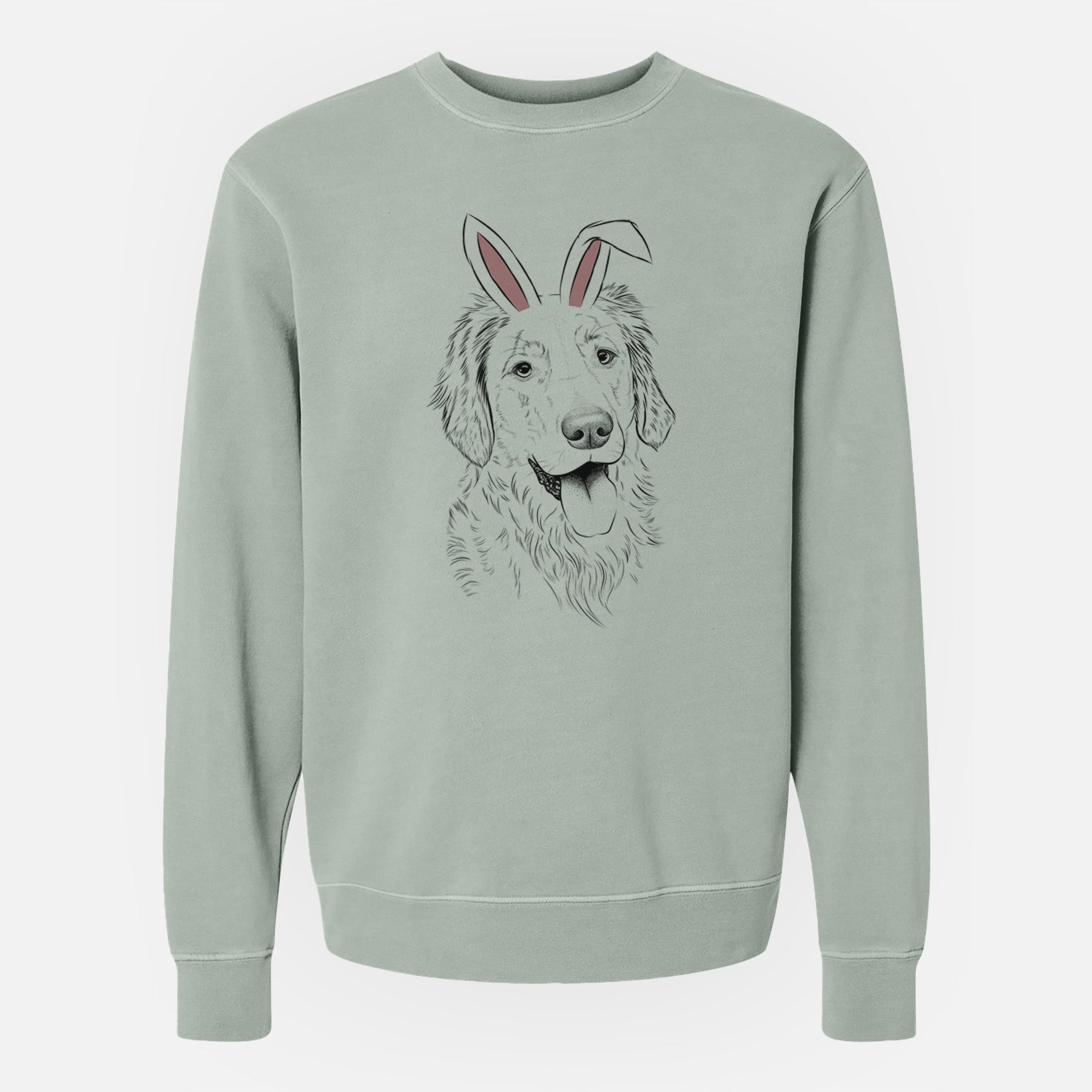 Easter Semba the Golden Retriever - Unisex Pigment Dyed Crew Sweatshirt