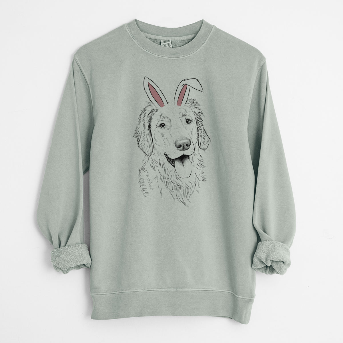 Easter Semba the Golden Retriever - Unisex Pigment Dyed Crew Sweatshirt