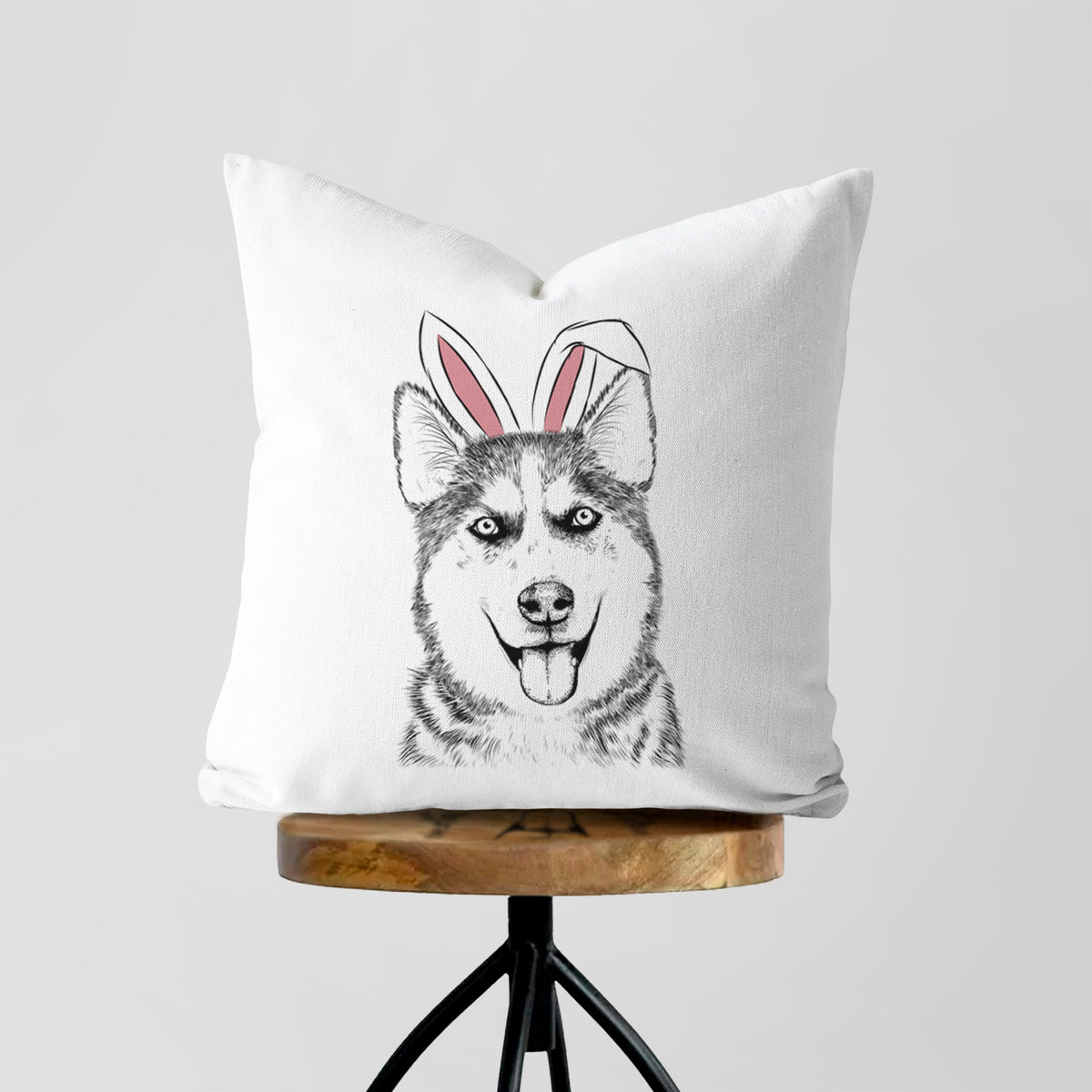 Sesi the Siberian Husky - Throw Pillow Cover