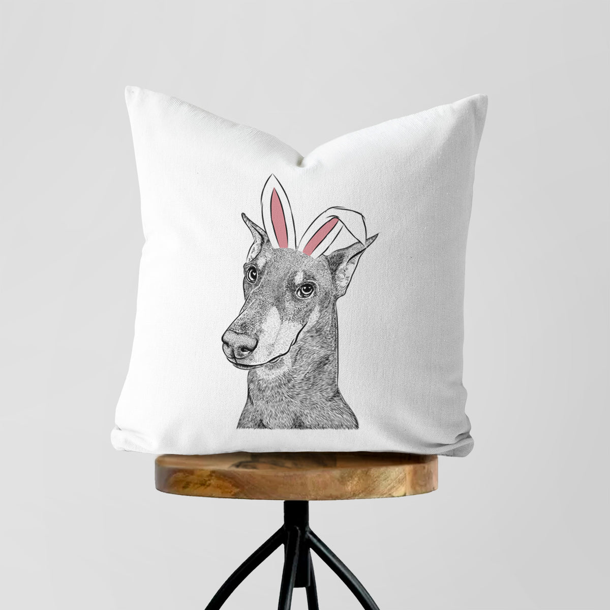 Shelby the Doberman Pinscher - Throw Pillow Cover