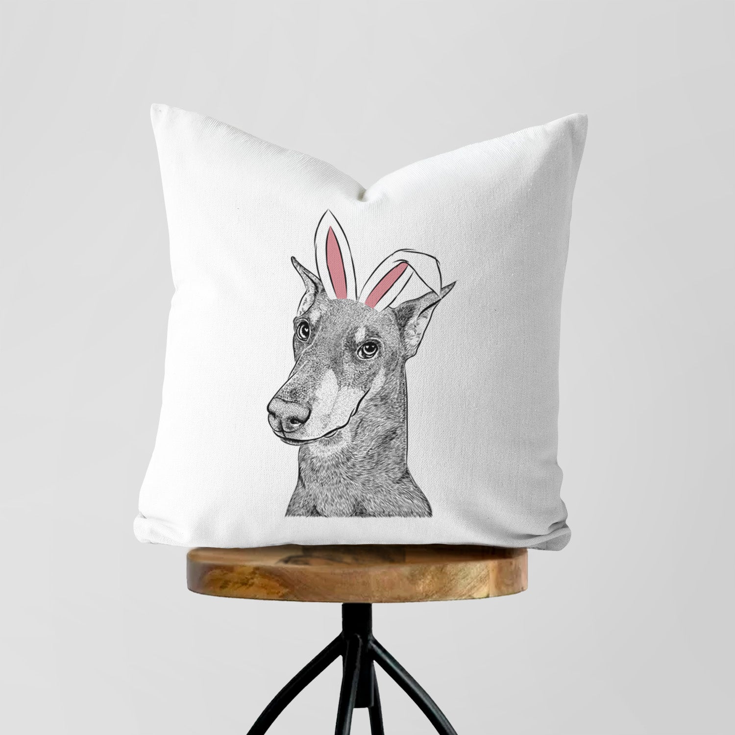 Shelby the Doberman Pinscher - Throw Pillow Cover