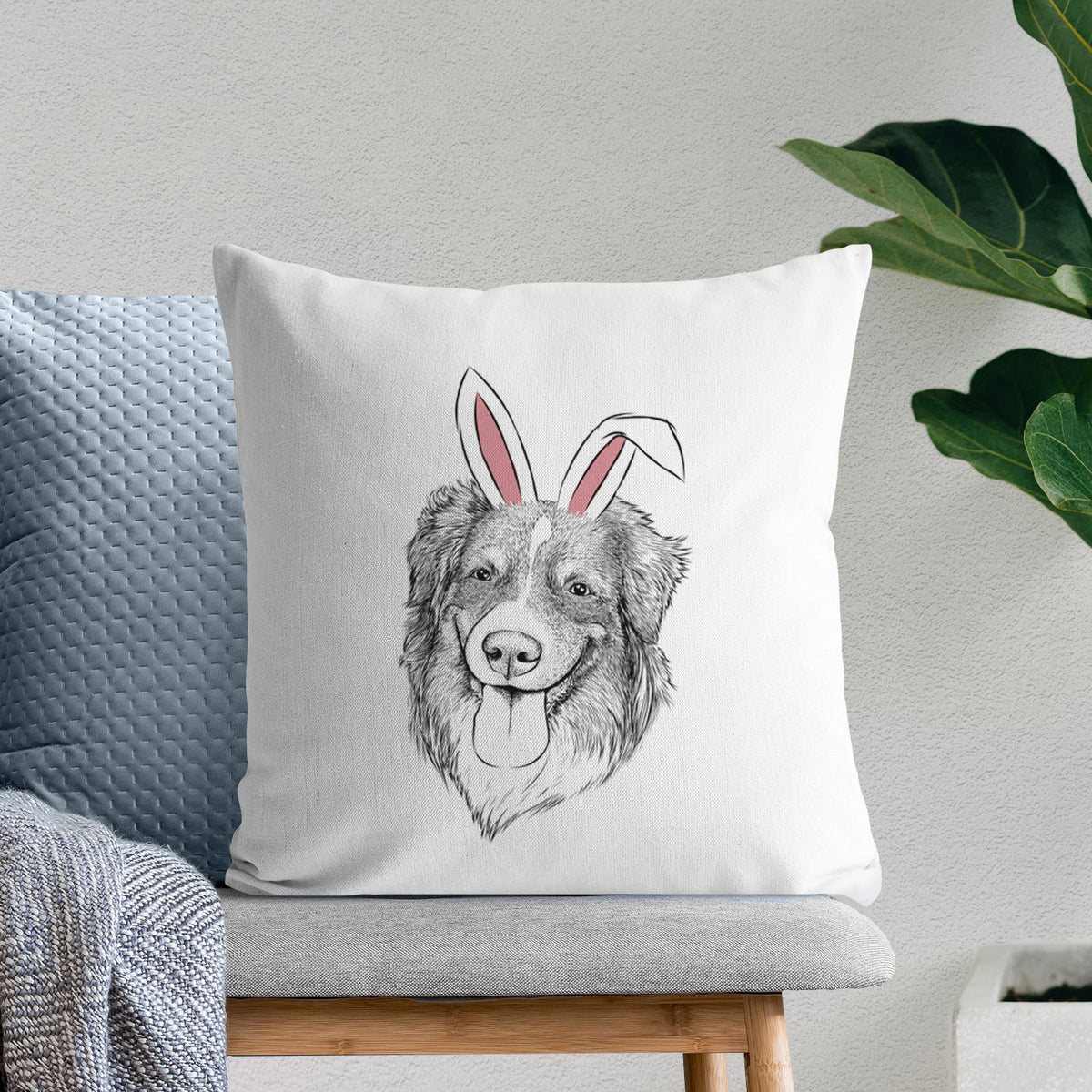 Siena the Australian Shepherd - Throw Pillow Cover