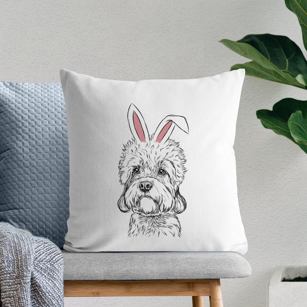 Sir Walter the Dandie Dinmont Terrier - Throw Pillow Cover