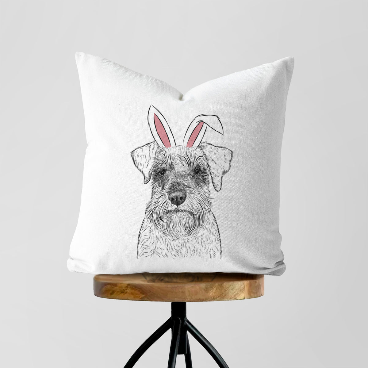 Smokey the Miniature Schnauzer - Throw Pillow Cover