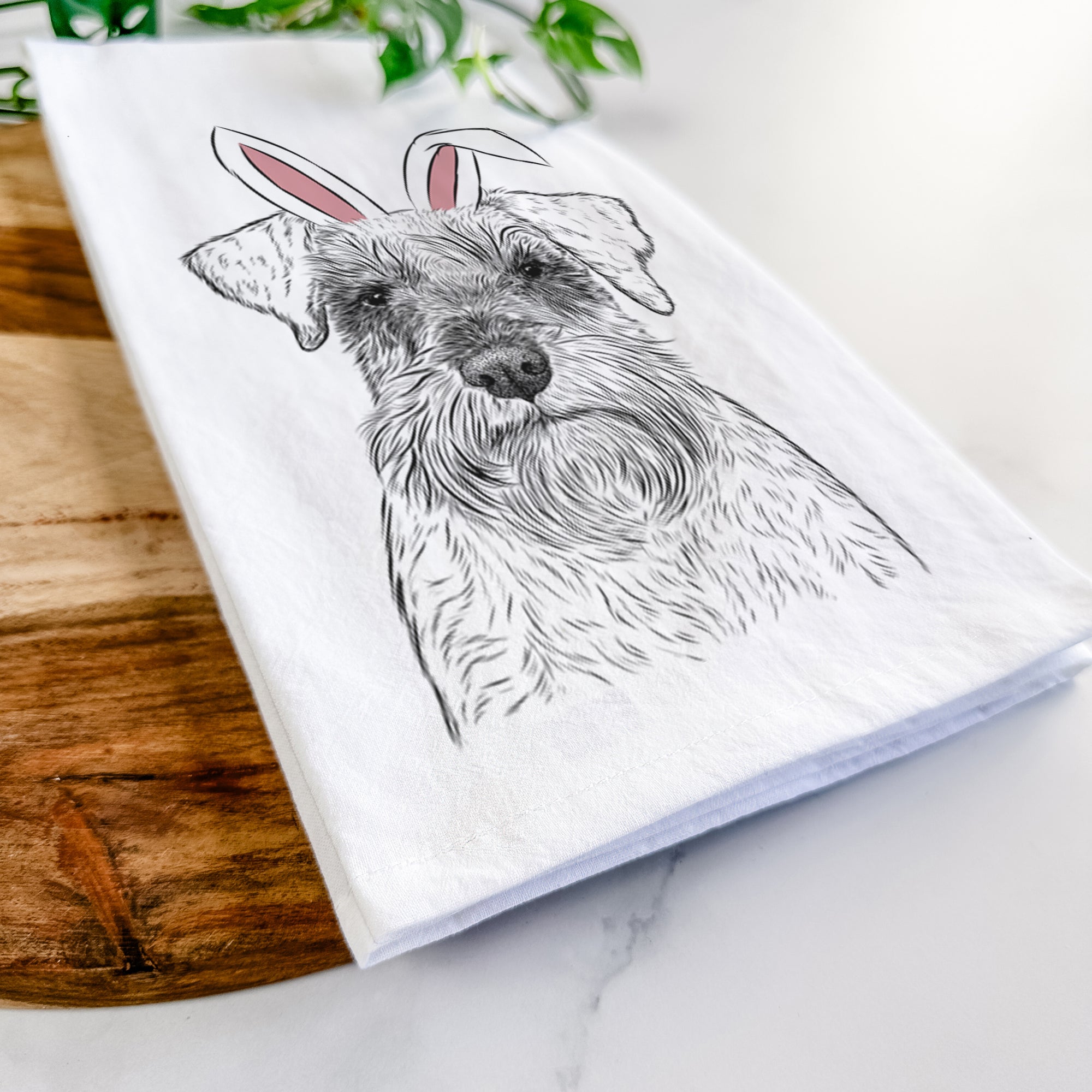 Smokey the Miniature Schnauzer Tea Towel